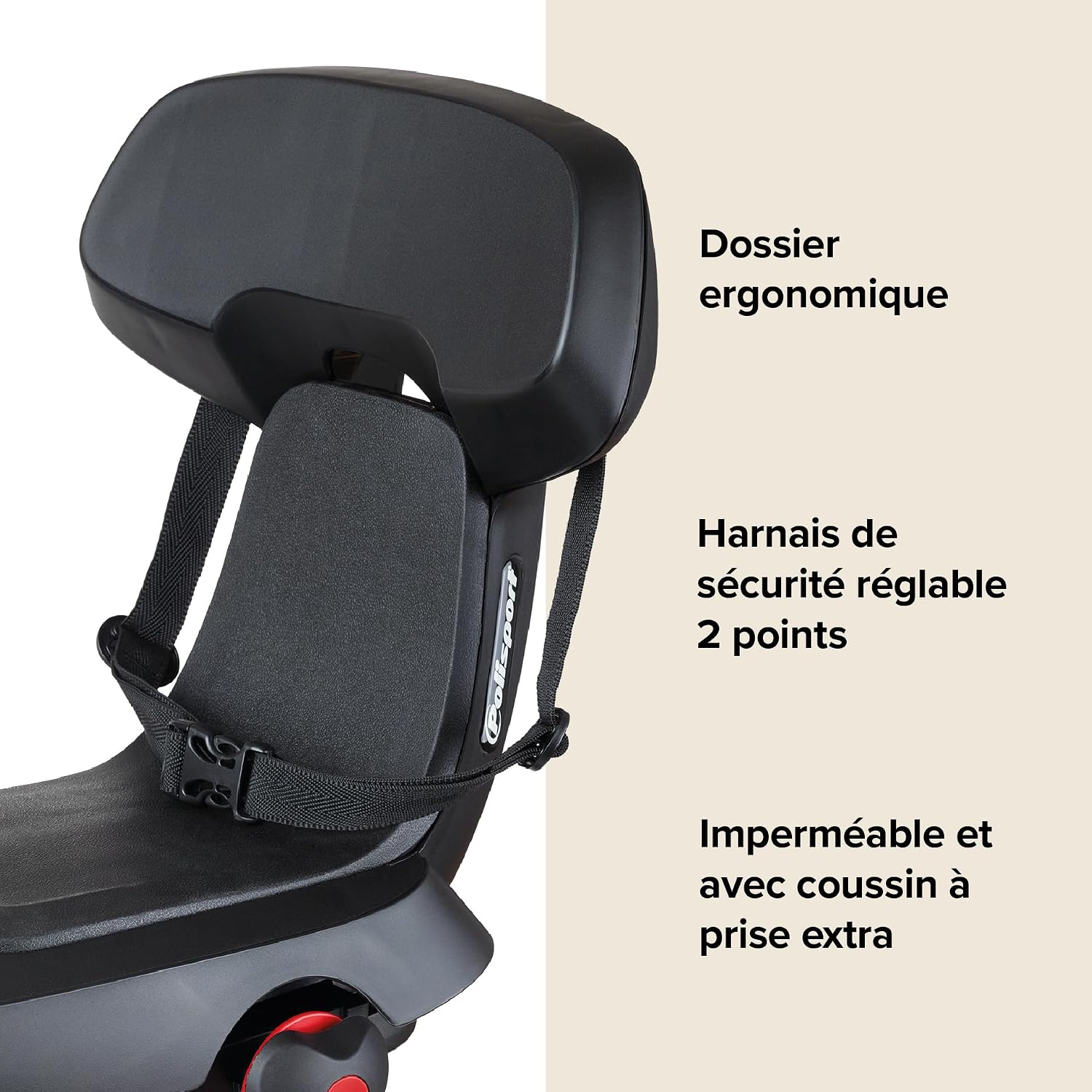 Thumbnail 6 de Polisport Guppy Junior AMZ All Black 8636100027 — Siège arrière pour enfant 6–10 ans