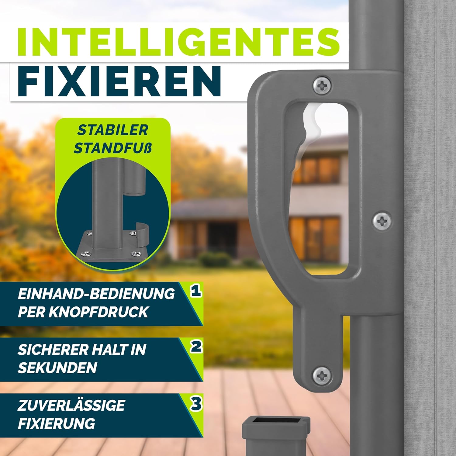 Thumbnail 2 de tillvex® Seitenmarkise 160 x 350 cm ausziehbar mit Regencover – blickdichtes Seitenrollo für Balkon & Terrasse