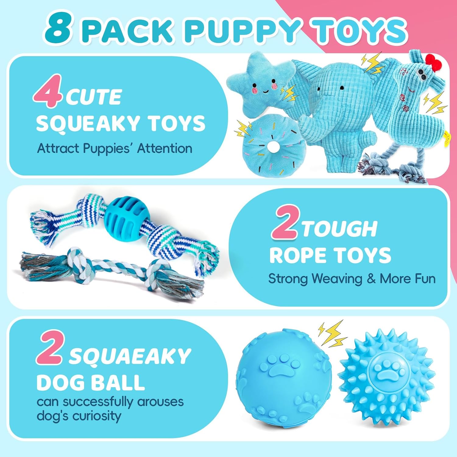 Detalle 2 de 2TRUL 8 Pack Puppy Teething Toys