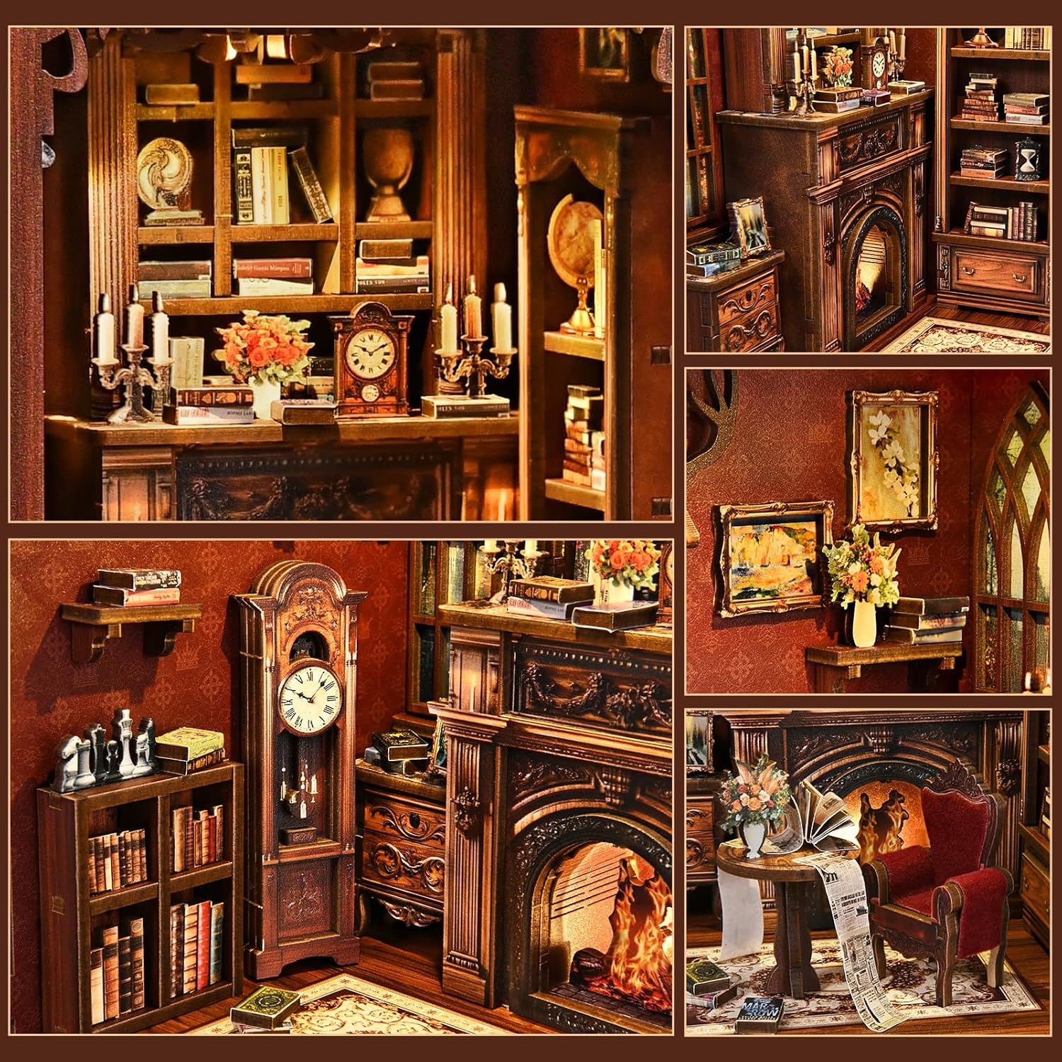 Detalle 2 de Sagiterra Book Nook DIY Dollhouse Kit