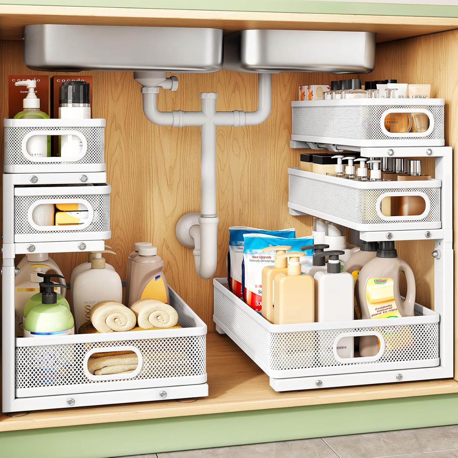 Detalle de Kitstorack Under Sink Organizer 2-Pack