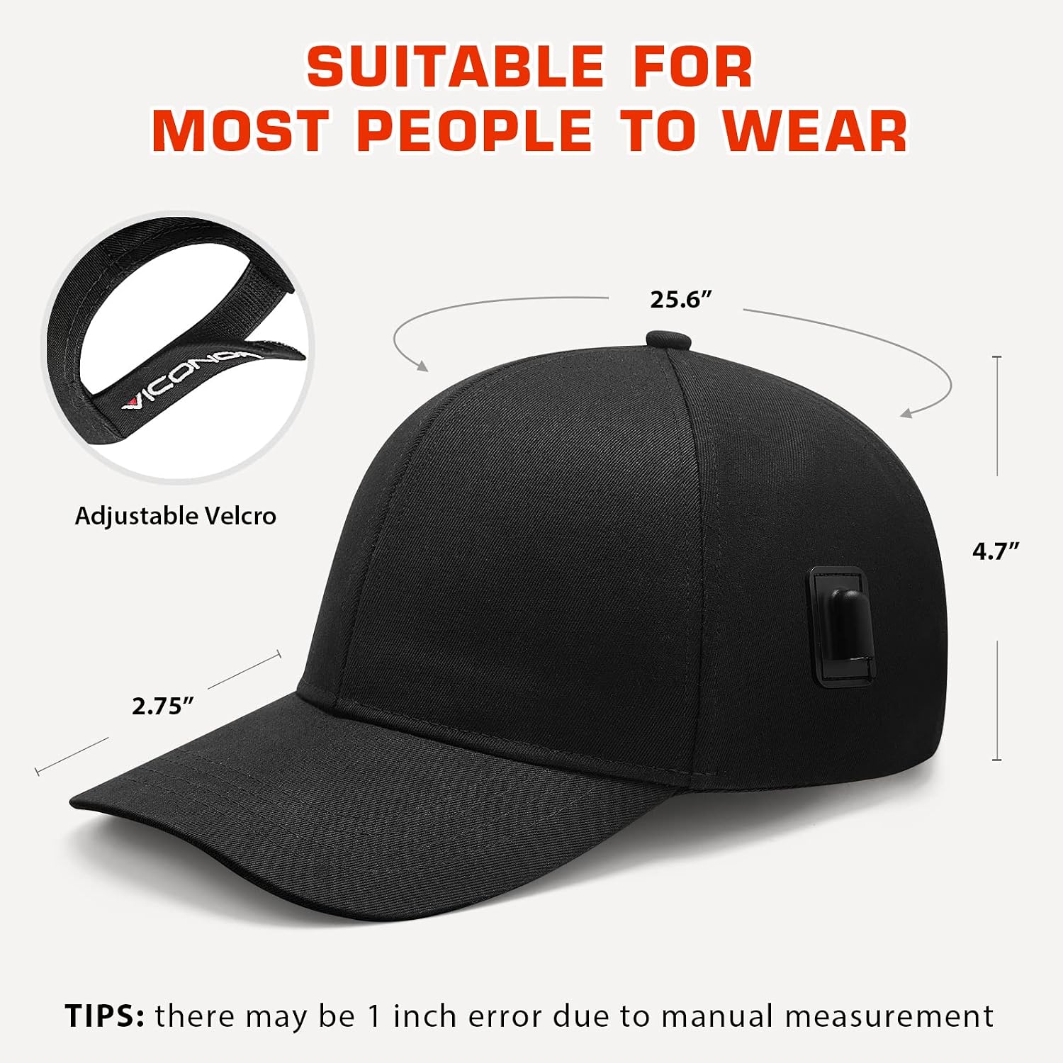 Detalle de Laser Hair Growth Cap, Red Light Hat, Black