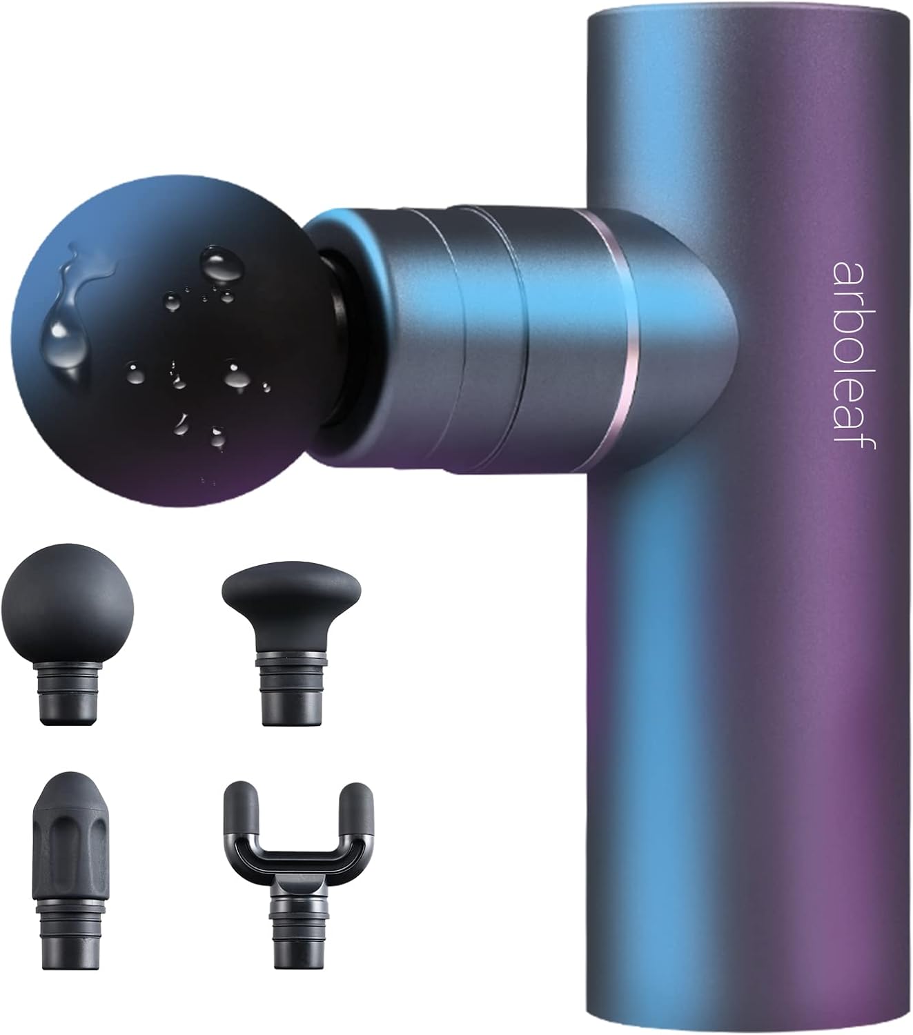 Detalle de arboleaf Massagepistole mini mit AI: 4 Aufsätze, 4 manuelle Stufen & Automatik bis 3.200 U/min