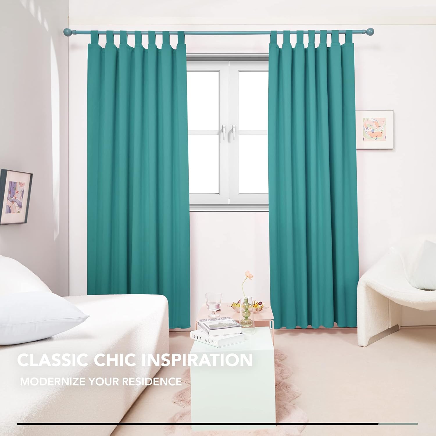 Thumbnail 3 de Deconovo Cortina Opaca Juvenil y Dormitorio, Turquesa 🌙