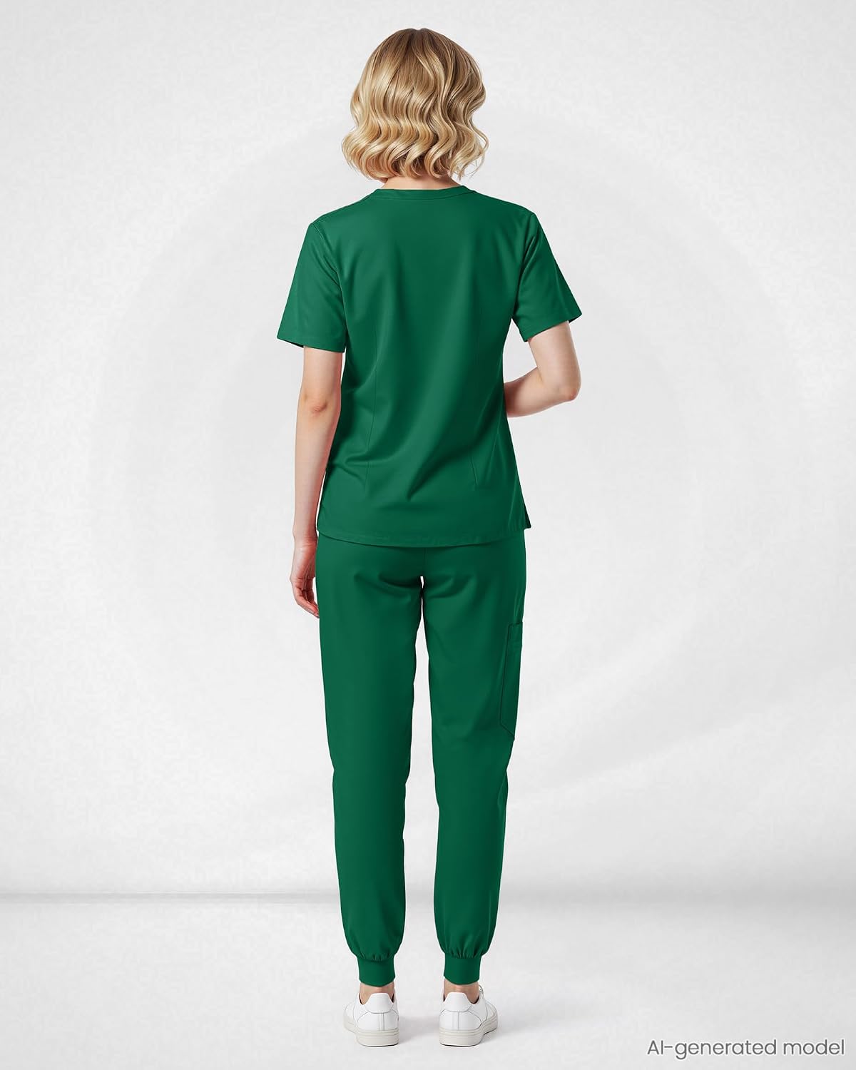 Detalle 2 de Eipnare Women's V-Neck Jogger Scrub Set, 9 Pockets and Stretch Fabric