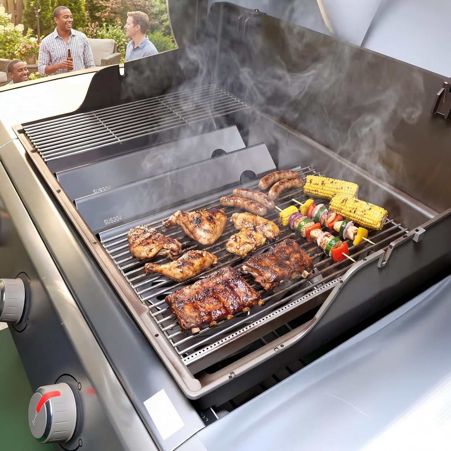 Thumbnail 4 de 66032 Flavorizer Bars & Heat Deflector Kit for Weber Genesis II 300 Series (2017+)