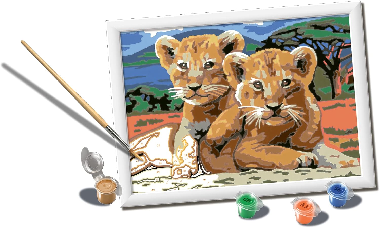 Thumbnail 4 de Ravensburger Creart Cuccioli di leone – Dipingi per bambini 18x24 cm 🎨