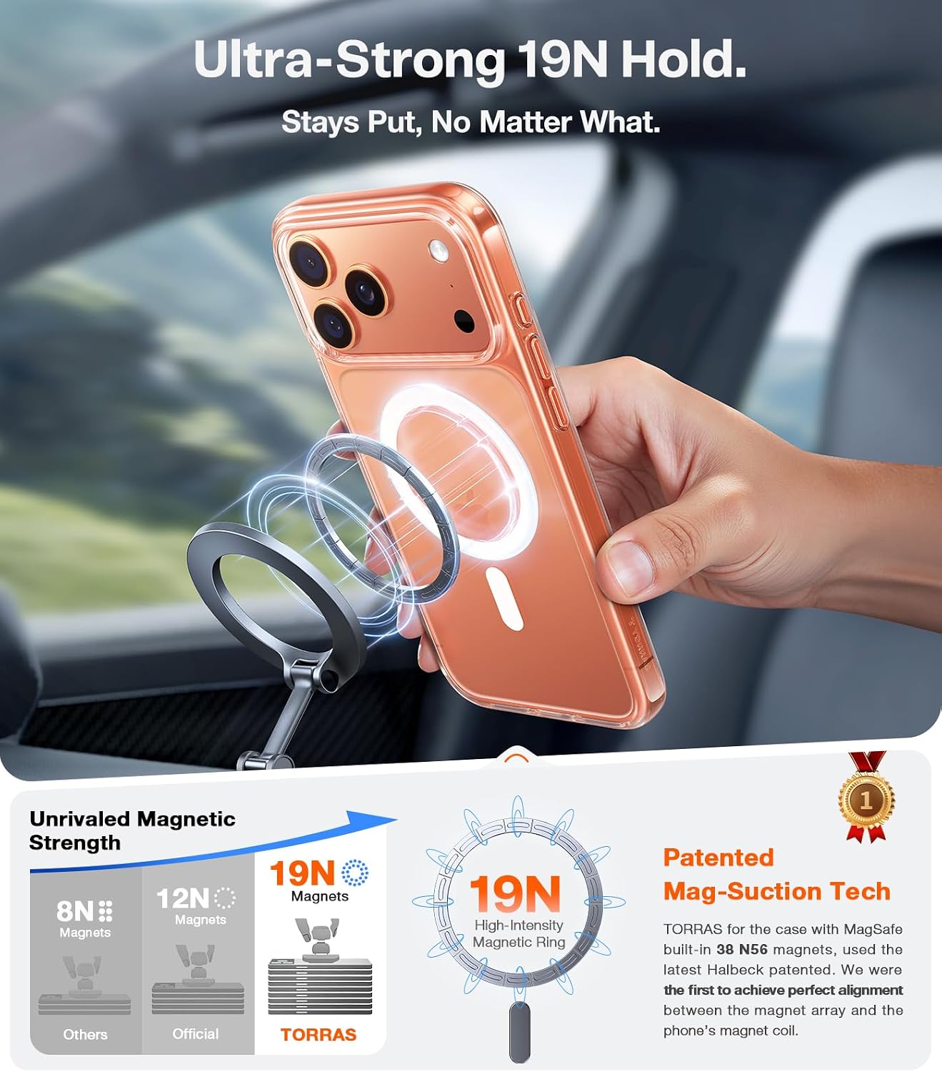 Detalle 1 de TORRAS iPhone 17 Pro Max case MagSafe, 12ft shockproof