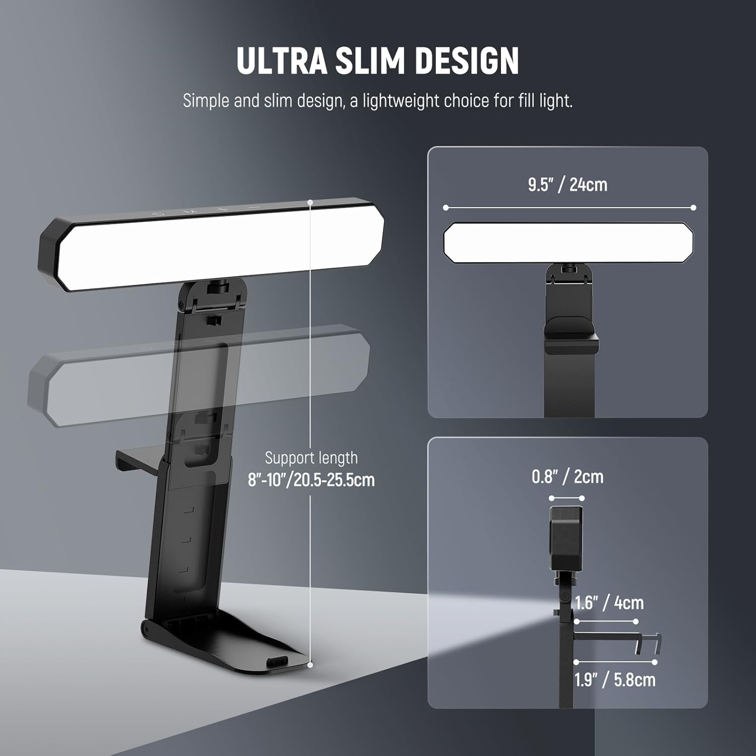 Thumbnail 6 de NEEWER BASICS L10 12W Dual Monitor Light Bar with bi-colour, dimmable control and stands