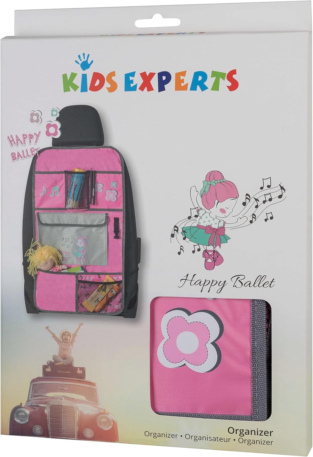 Thumbnail 3 de Walser Autositz-Organizer Kinder mit Rückenlehnenschutz, ca. 70 x 40 cm (rosa)