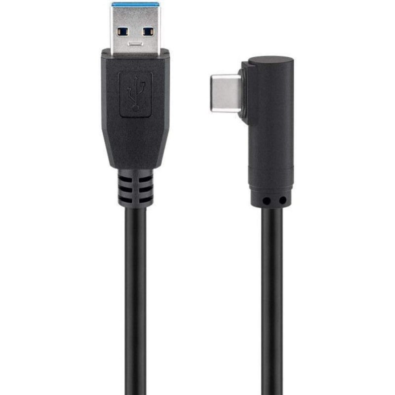 Detalle de Goobay Cable Acodado USB-C a USB 3.0 Macho/Macho 2 m Negro