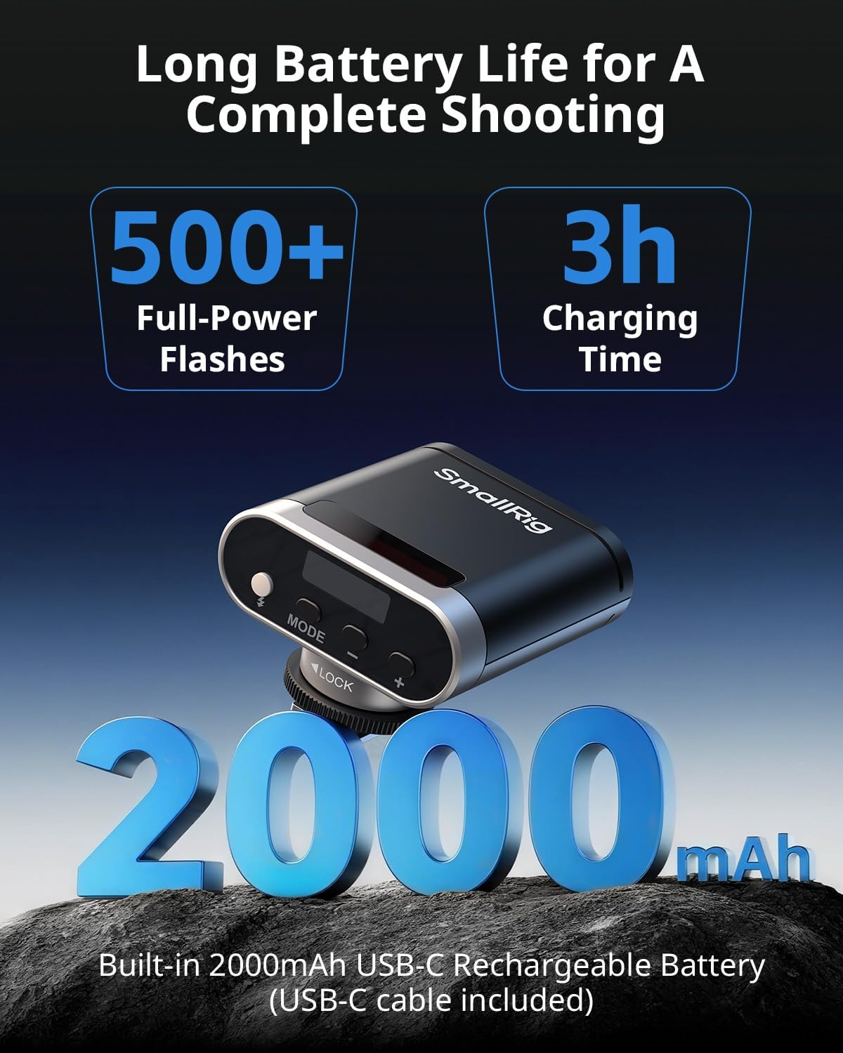 Thumbnail 1 de SmallRig Mini flash RS20: illuminazione portatile per Sony, Canon e altro ancora