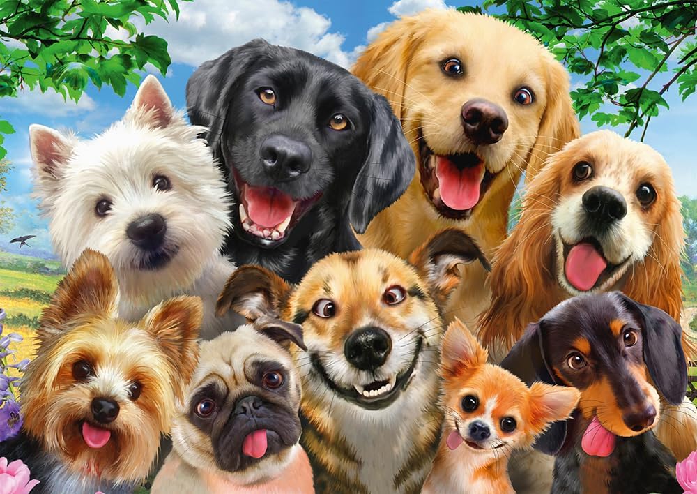 Detalle de Schmidt Dog Selfie Puzzle 500 pièces 🧩