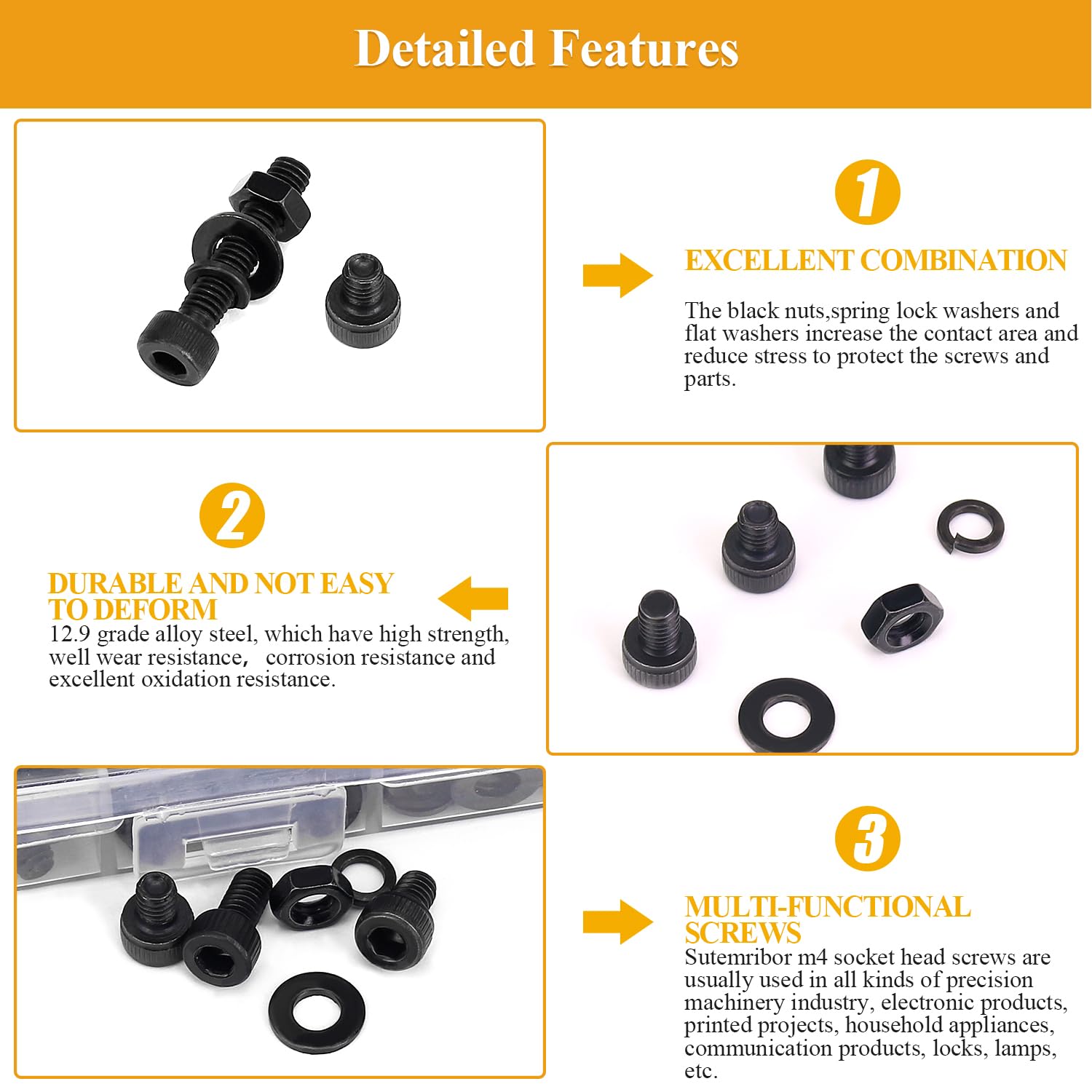 Detalle 2 de Sutemribor M4 Socket Head Cap Screw Set
