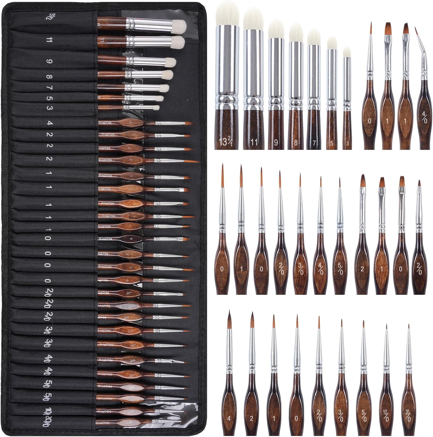 Thumbnail 6 de Nicpro Miniature Paint Brush Set, 15-Piece