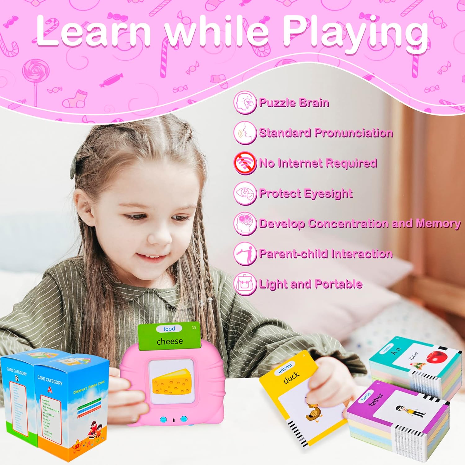 Detalle de Talking Flash Cards 224 Words Learning