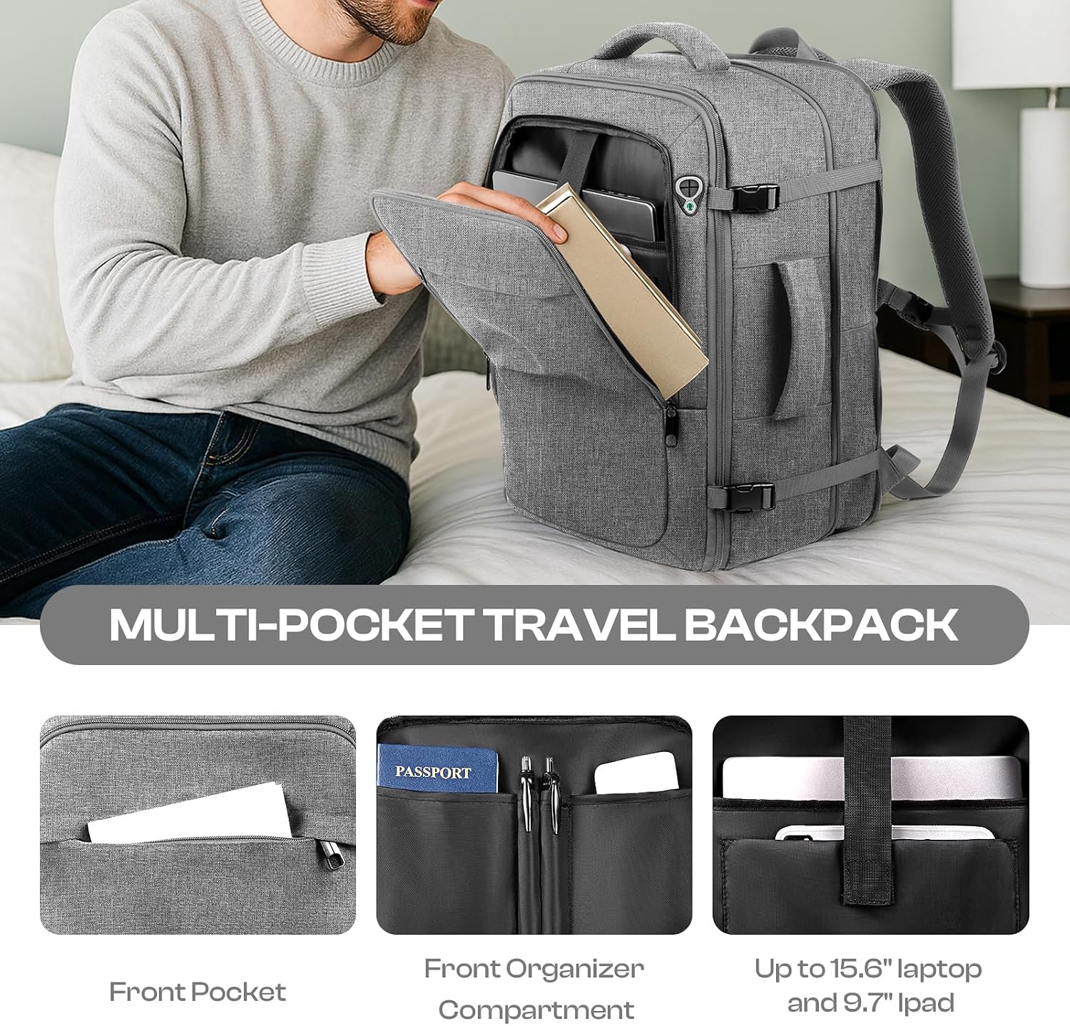 Detalle 2 de Sirmaeed Travel Backpack 50L