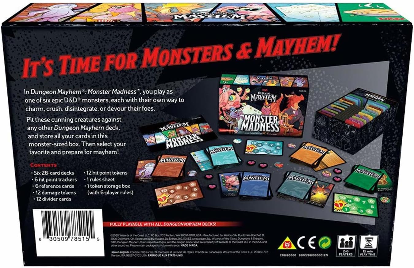 Thumbnail 1 de Dungeons & Dragons C7888000 Dungeon Mayhem: Monster Madness – gra karciana, 6 talii