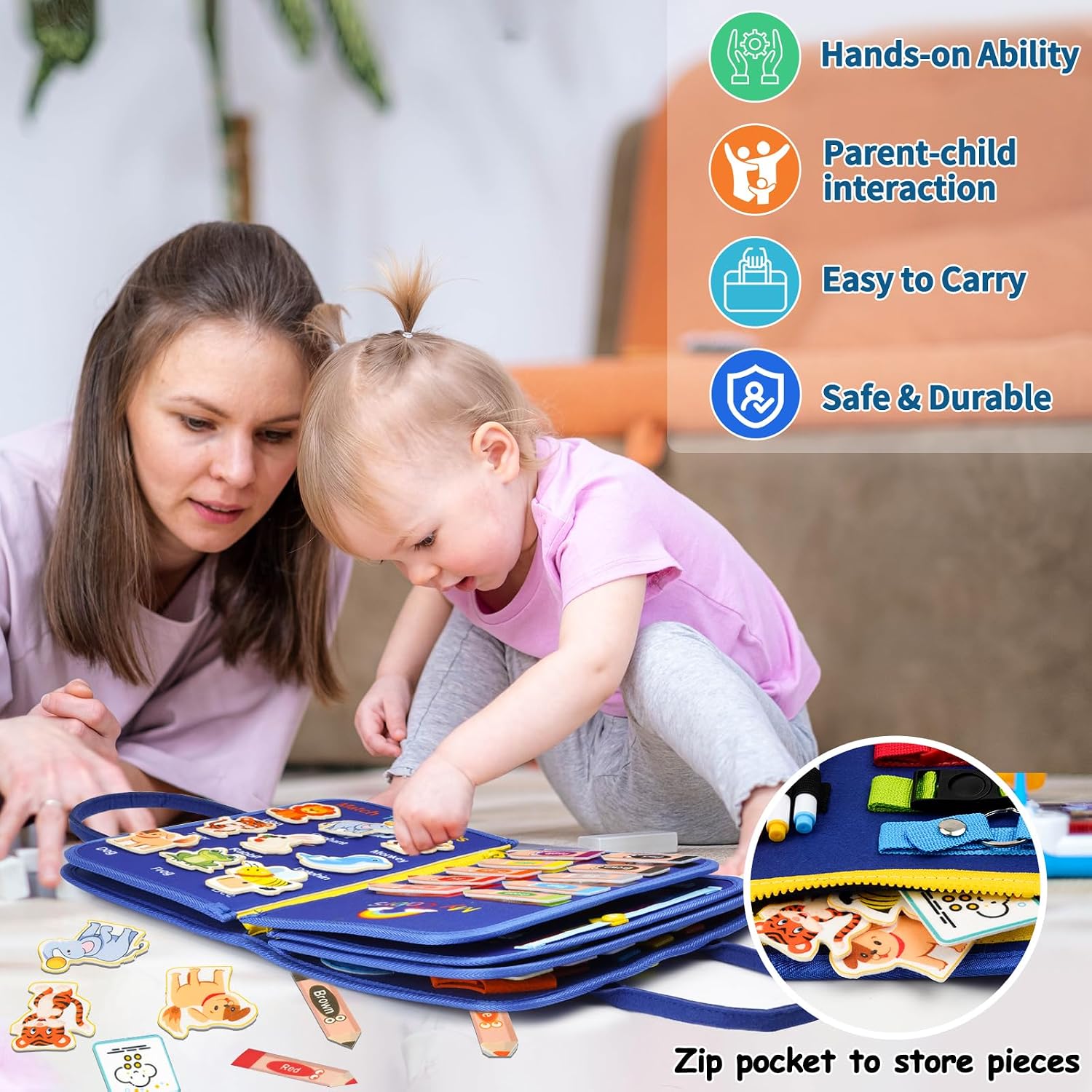 Thumbnail 3 de SaFeli Montessori Toddler Busy Board