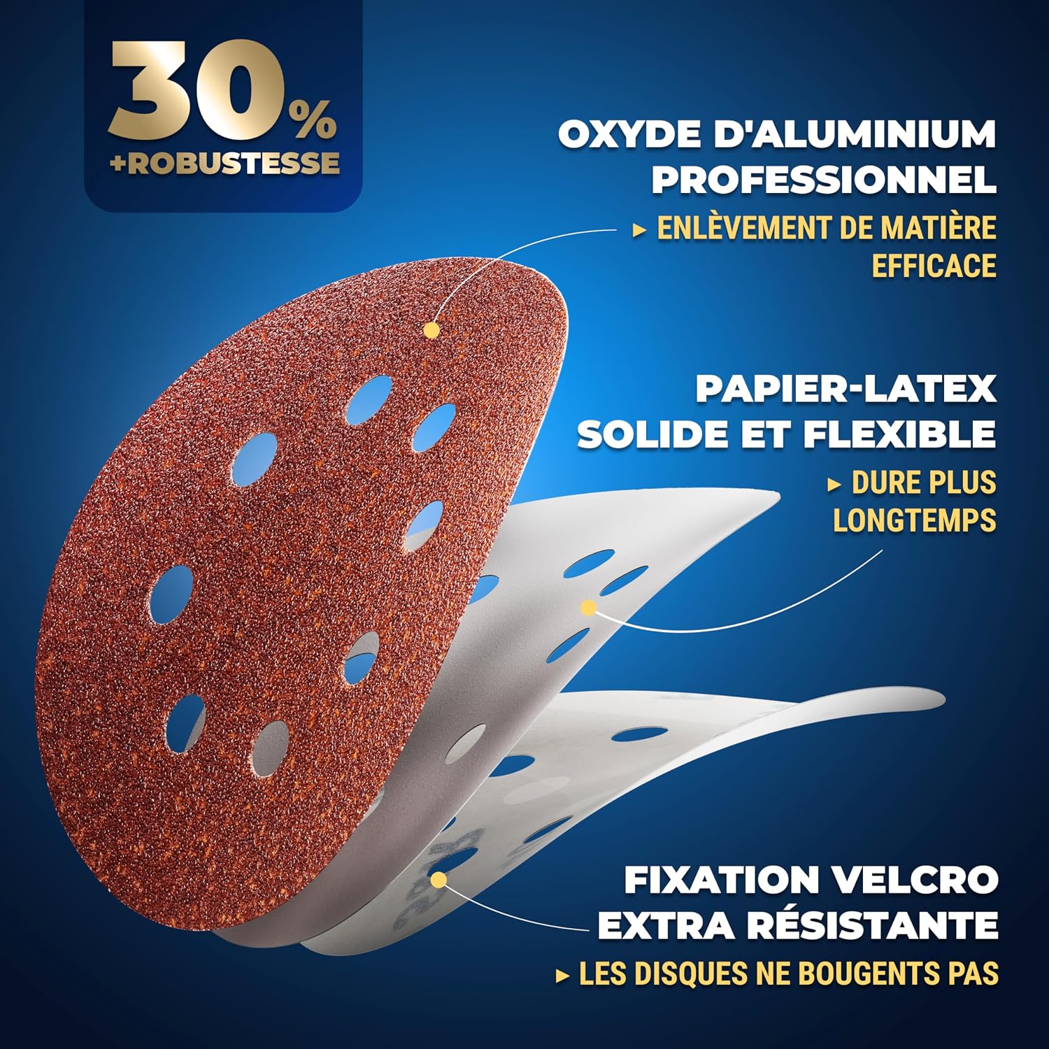 Detalle 2 de S&R 120 disques de ponçage 125 mm đź›