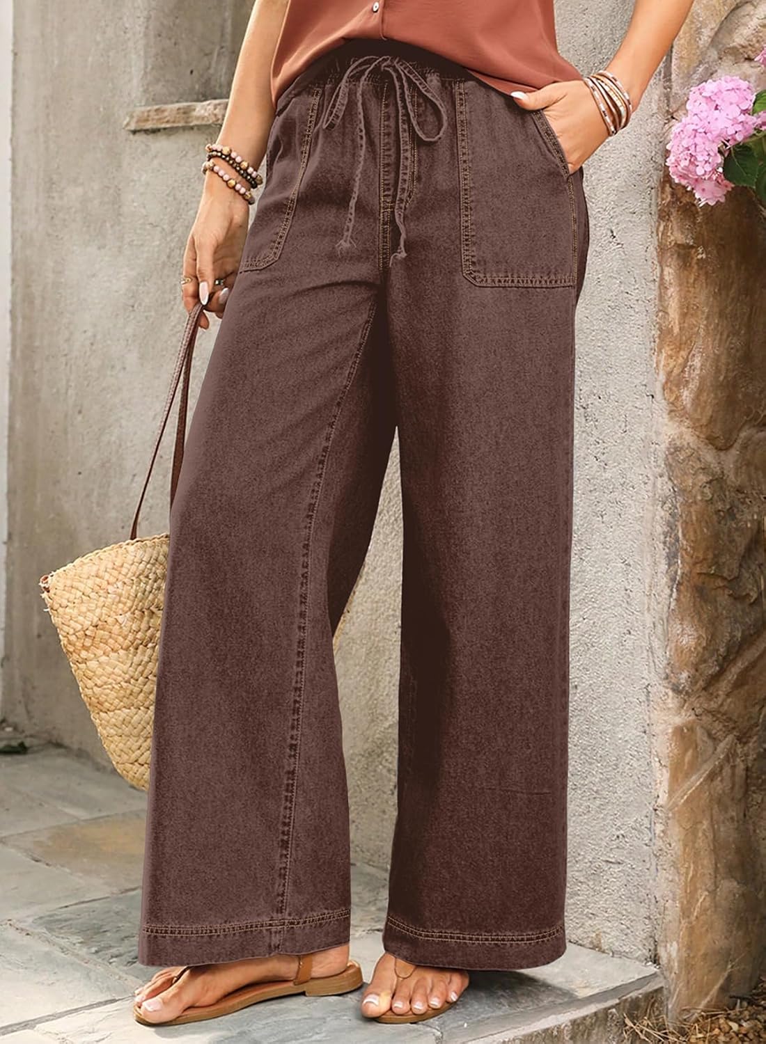 Thumbnail 1 de SHEWIN Women's Jeans with Drawstring Waist