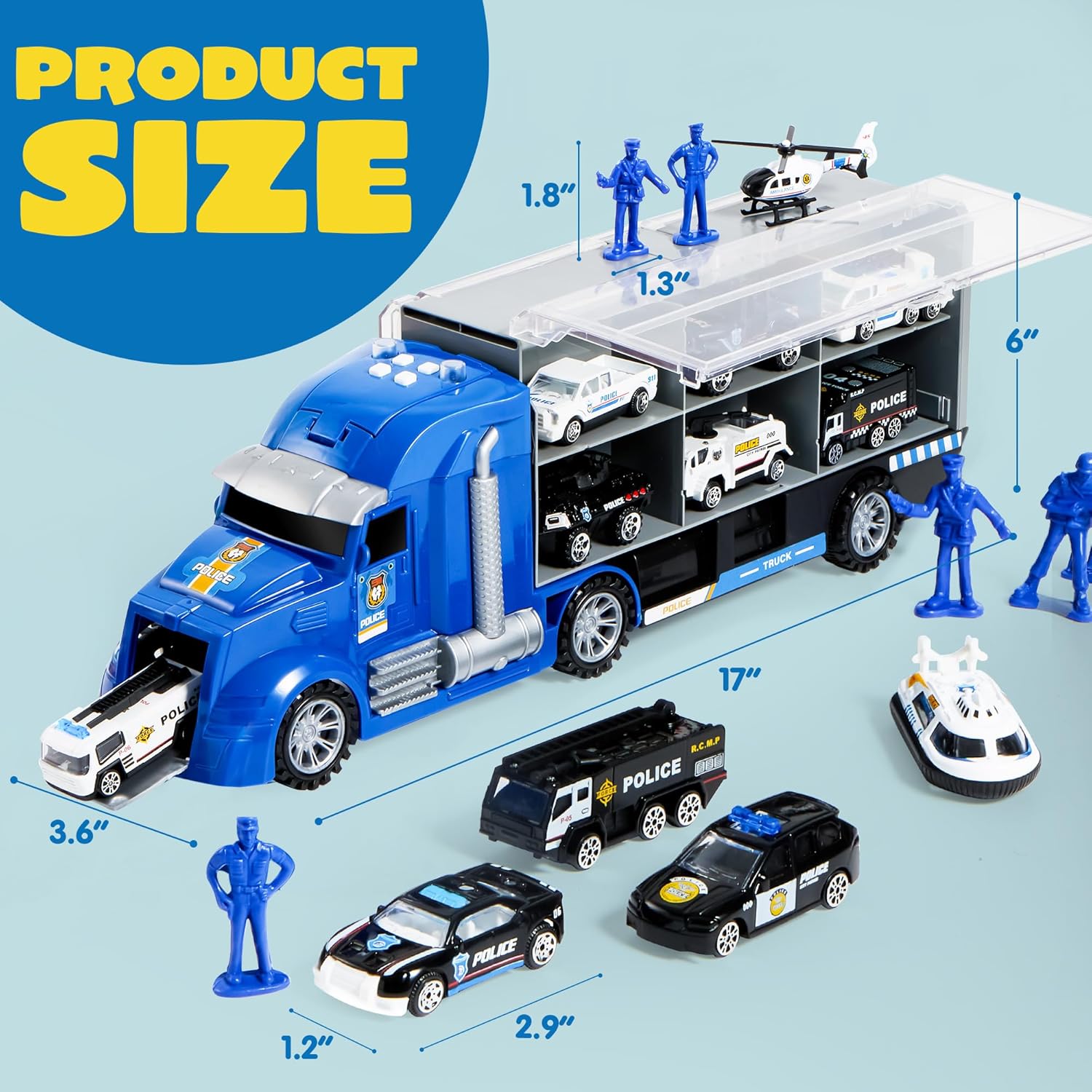 Thumbnail 6 de JOYIN 25 in 1 Police Rescue Truck Playset