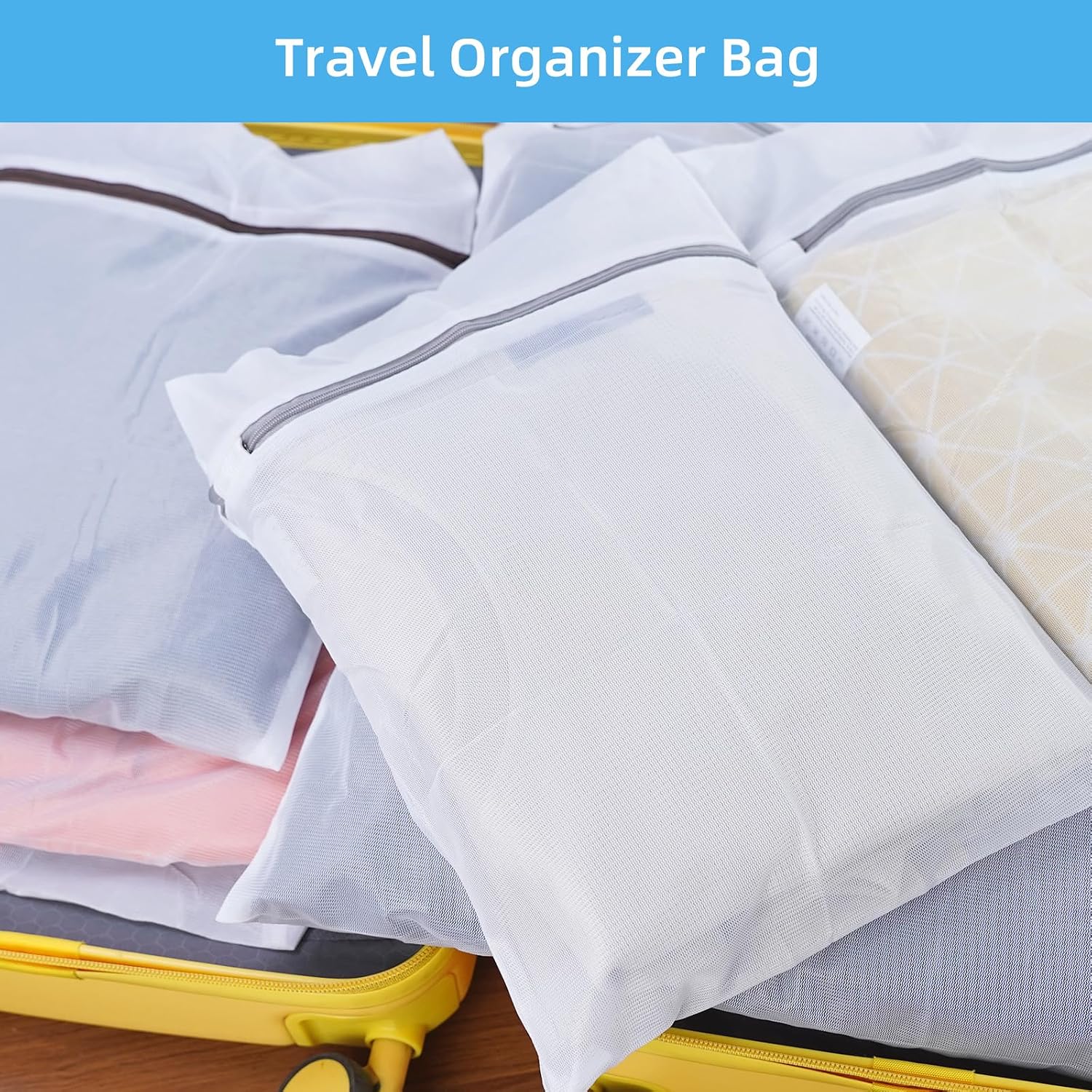 Thumbnail 5 de GOGOODA 7PCS Mesh Laundry Bags Set (XXL, XL, L, M, S, 2 Bra Bags) for Delicates