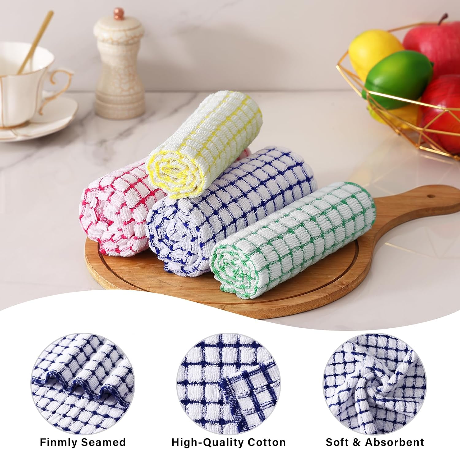 Thumbnail 3 de Homaxy Kitchen Towels Set 8pc