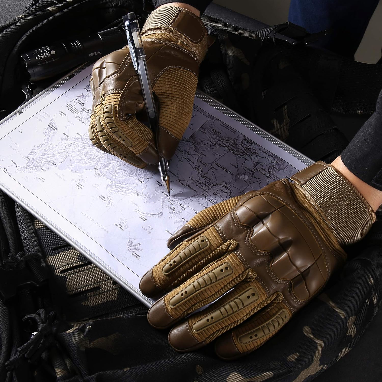 Detalle de WTACTFUL Touch Screen Full Finger Gloves for Cycling & Motorcycle Riding