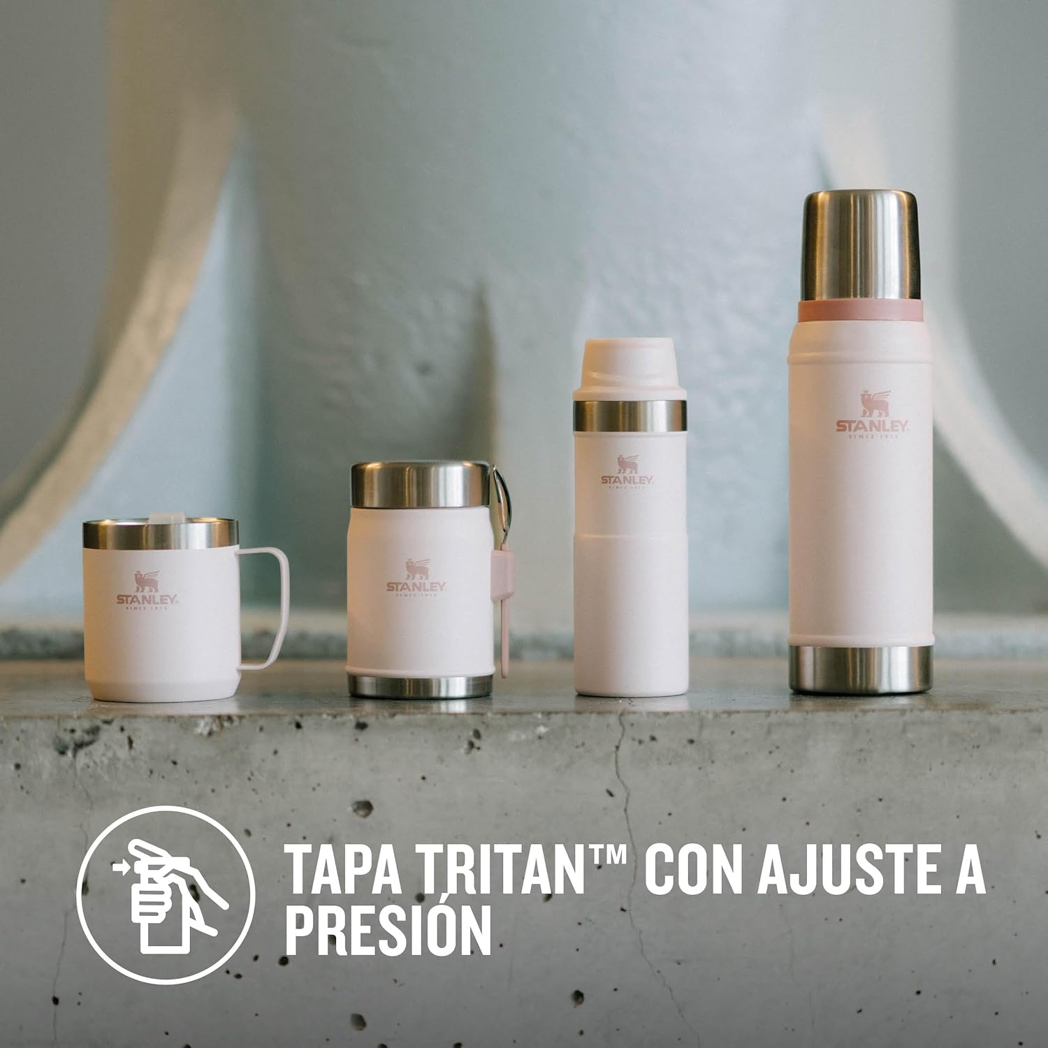 Thumbnail 4 de Stanley Classic Camp Mug Rosa - Termo café 0.35L, 3h frío