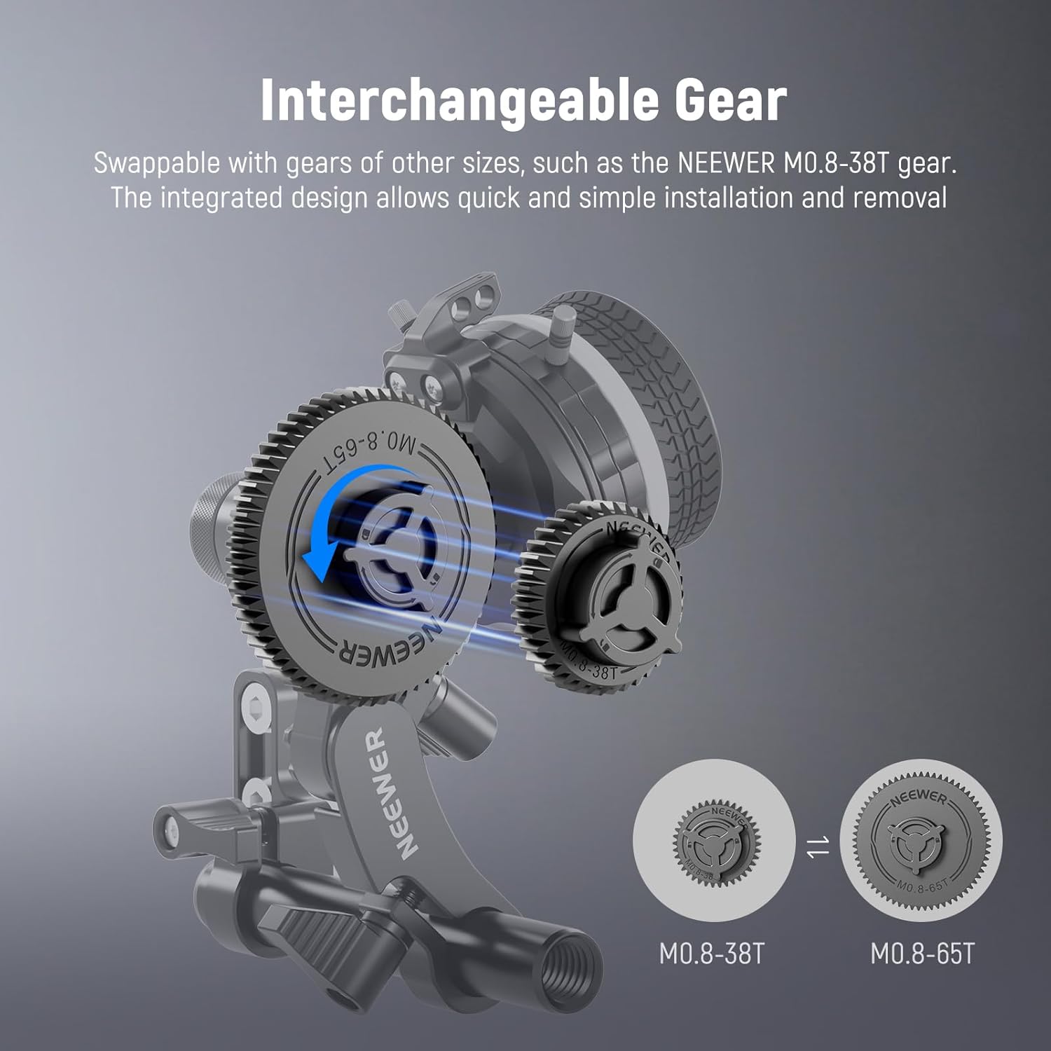 Thumbnail 2 de NEEWER M0.8-65T Gear for Mini Follow Focus