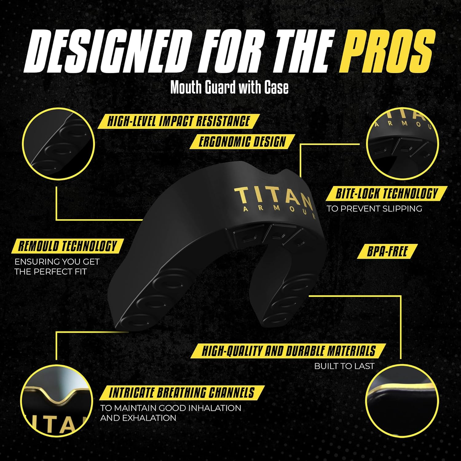 Detalle de Titan Armour Gum Shield Gold 11+