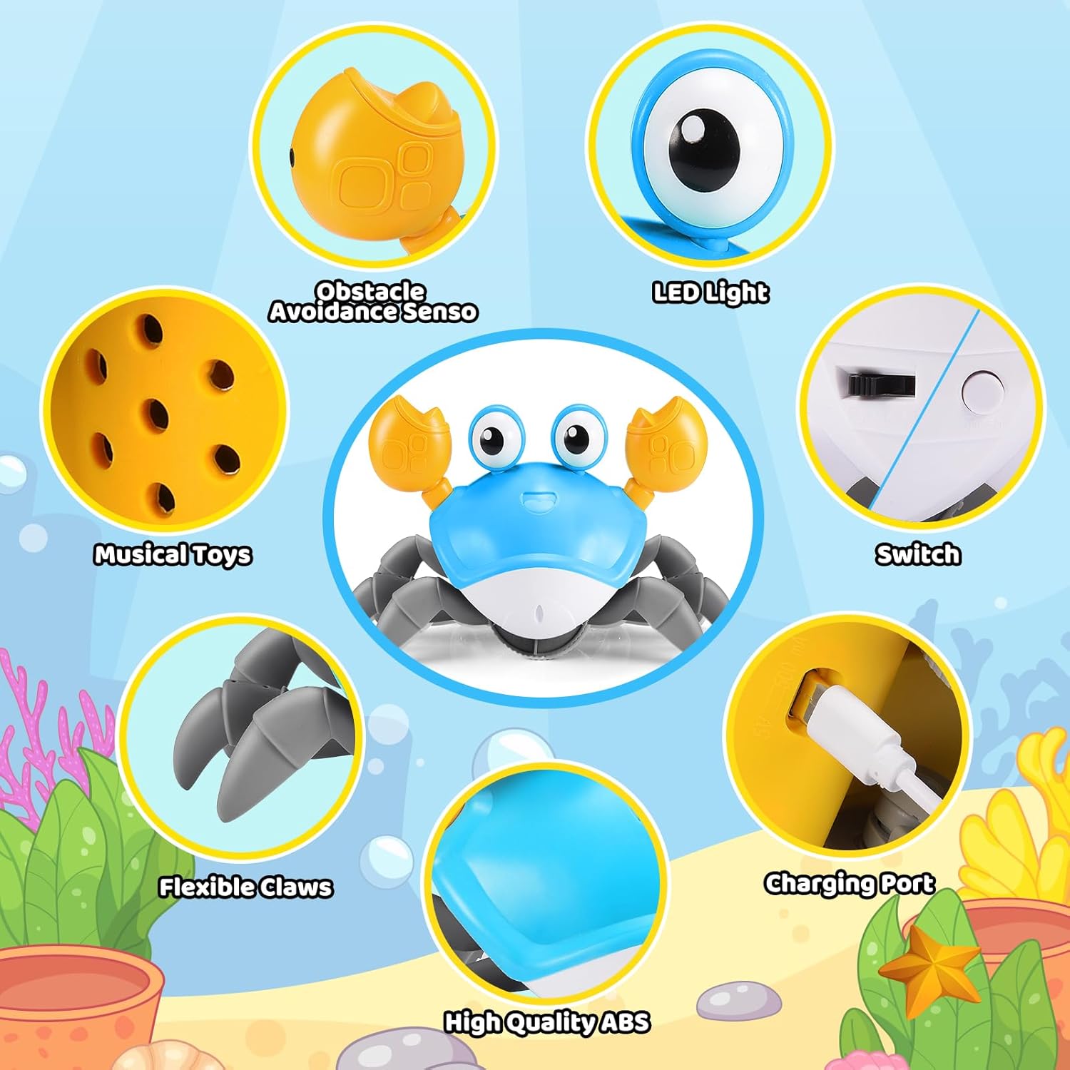 Thumbnail 5 de Veopoko Crawling Crab Toy: Baby Sensory Toy for Crawling, 0–4 Years