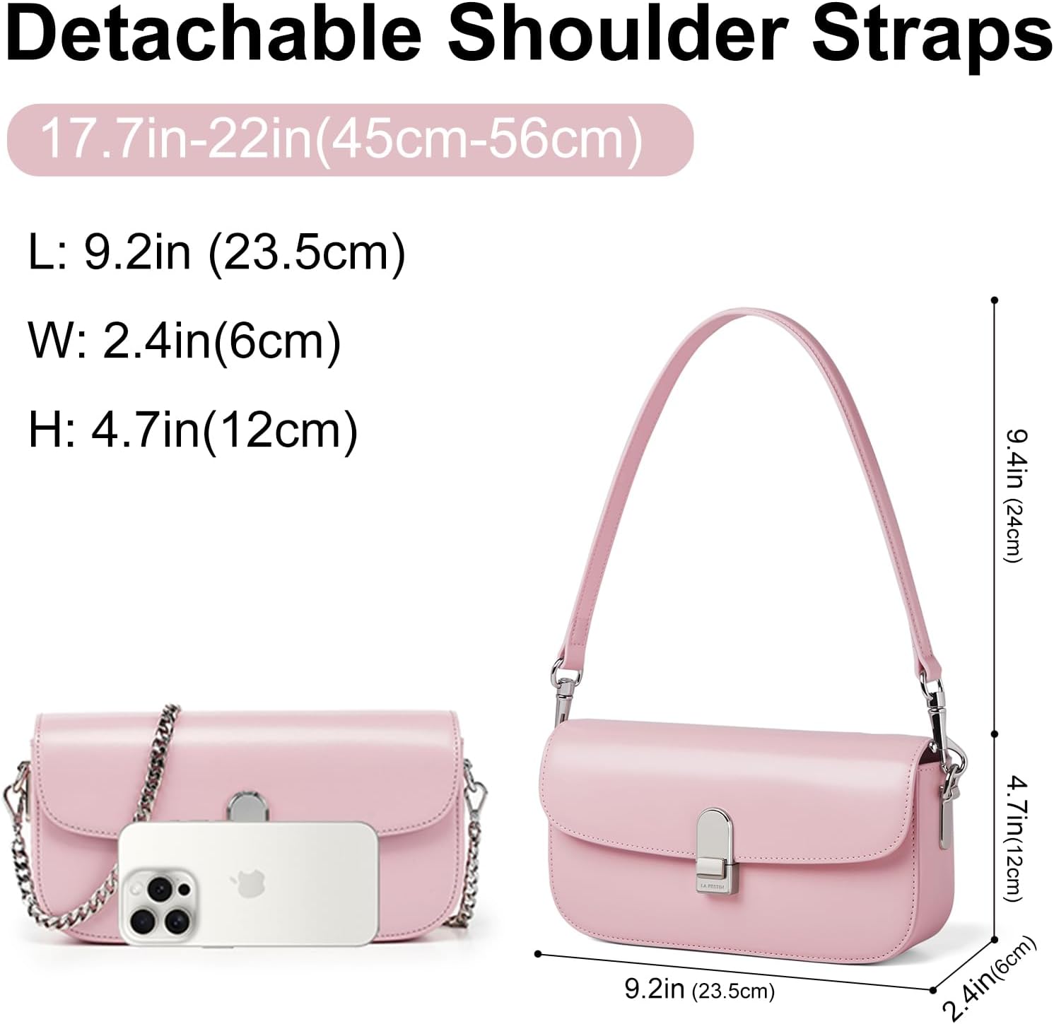 Detalle de LA FESTIN Genuine Leather Shoulder Purse