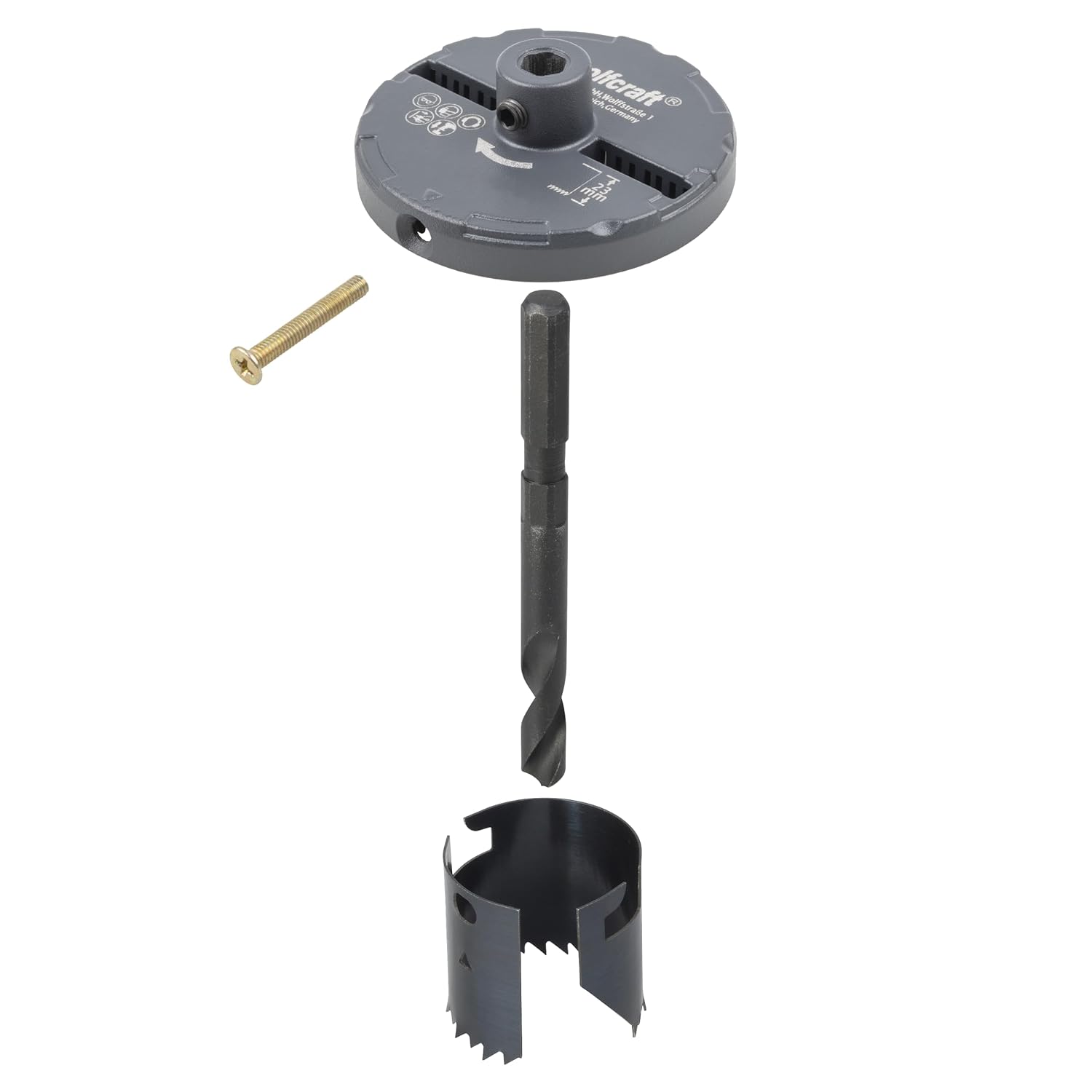 Detalle de Wolfcraft 8918000 Standard Hole Saw Set, 5 Blades, 68–100 mm
