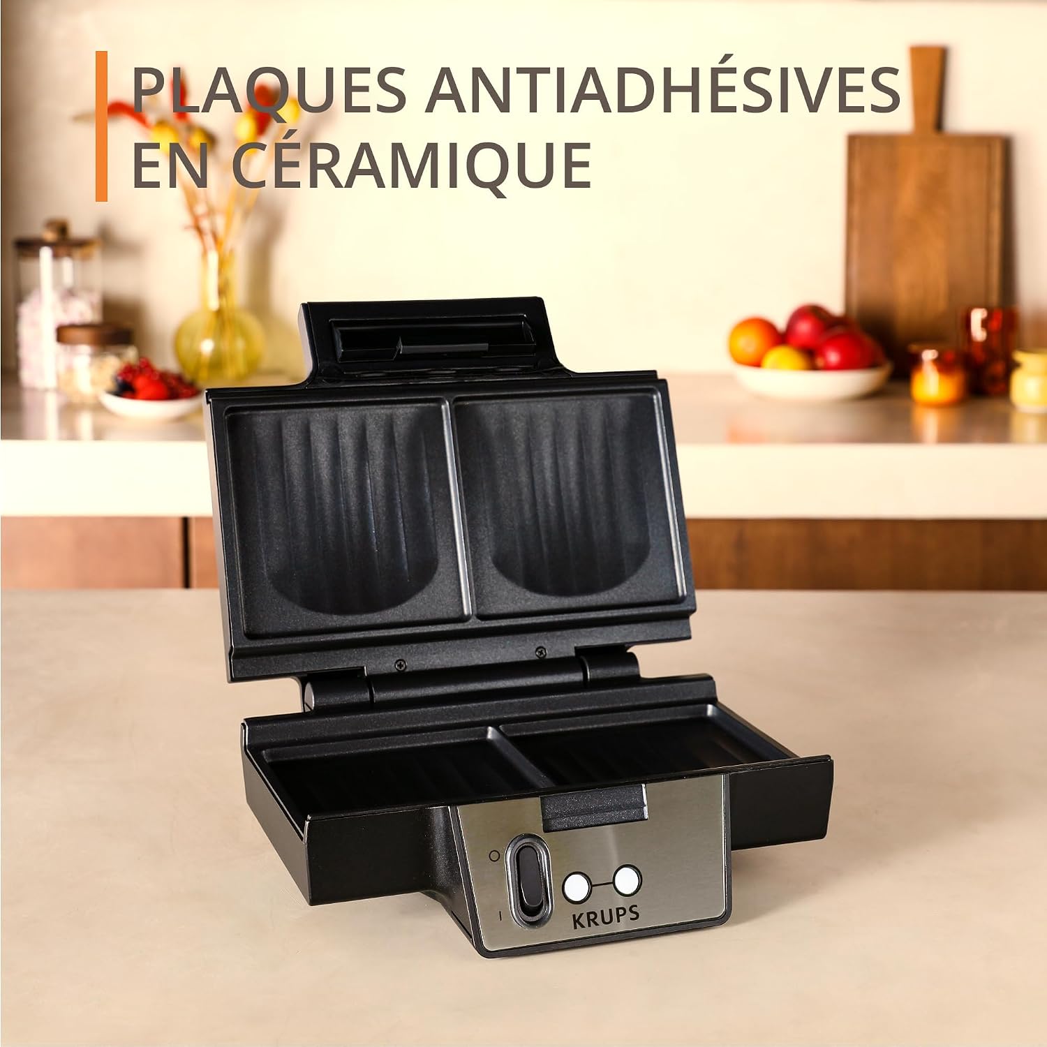 Detalle de KRUPS FDK Iconic sandwichmaker met keramische antiaanbakplaten