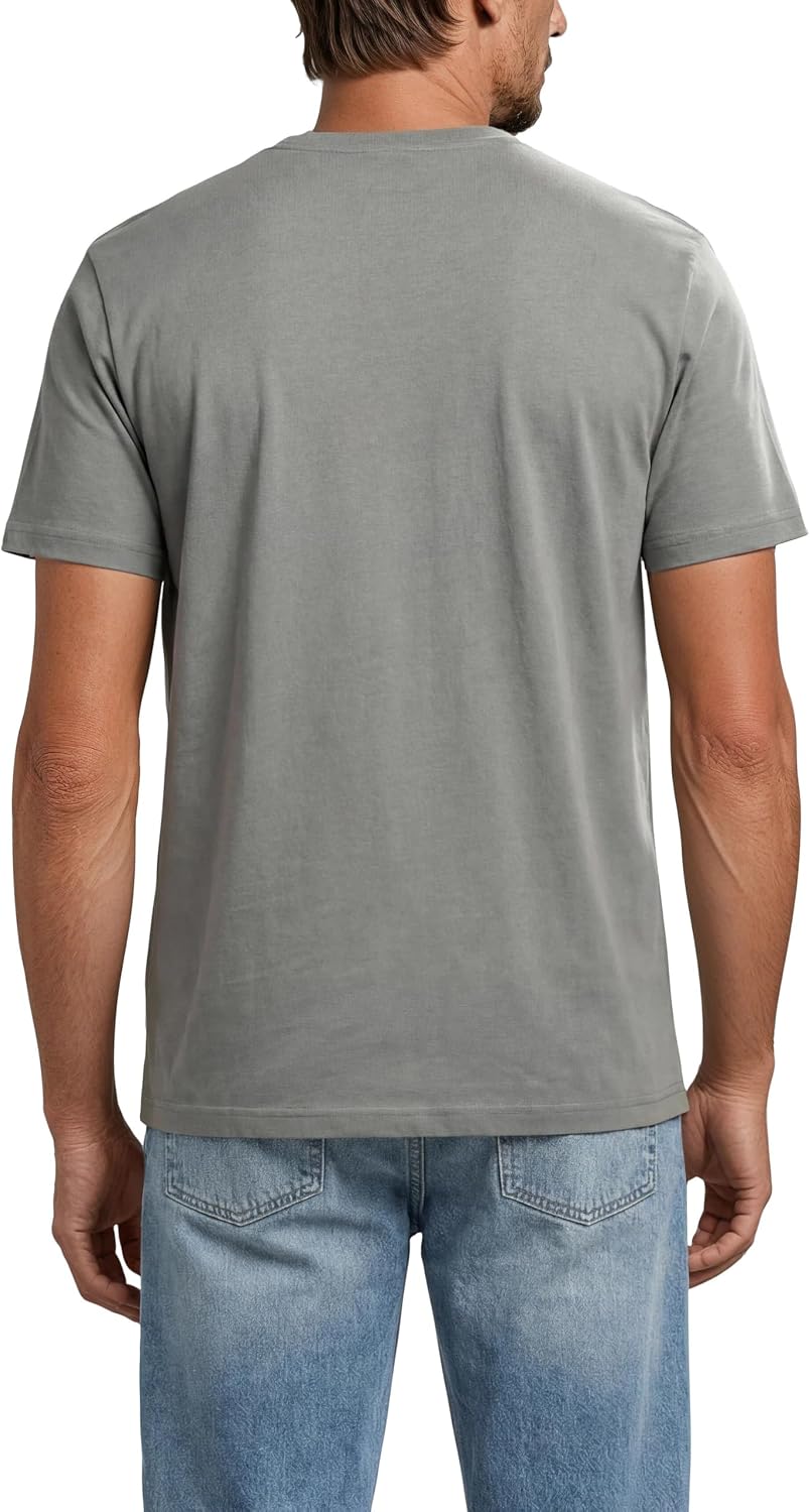 Detalle de MUSTANG T-Shirt Herren Regular Fit 4er Pack – Baumwolle, Rundhals, Kurzarm