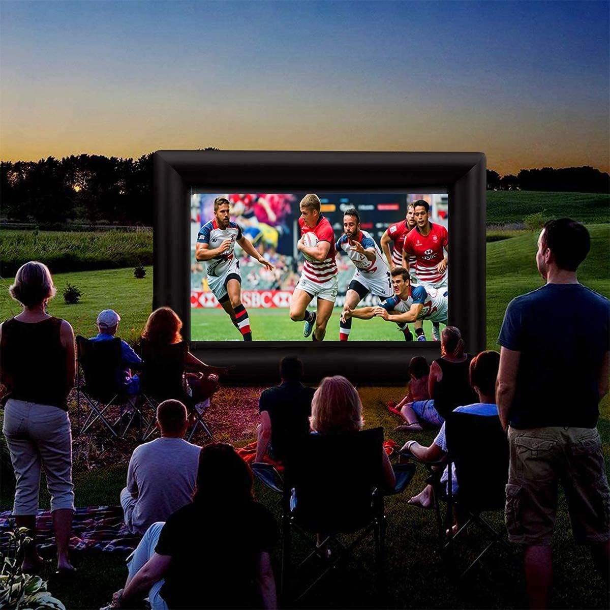 Detalle de PPXIA Inflatable Movie Screen (20ft) with Air Blower, Tie-Downs & Repair Kit for Outdoor Cinema Nights