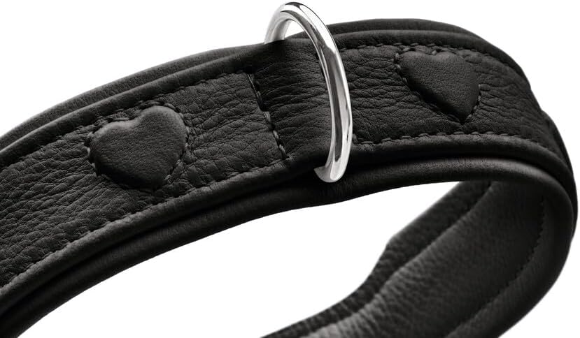 Thumbnail 4 de HUNTER SOHO X Love Hundehalsband aus Rindsleder, schwarz – gepolstert & fellschonend, Größe 47