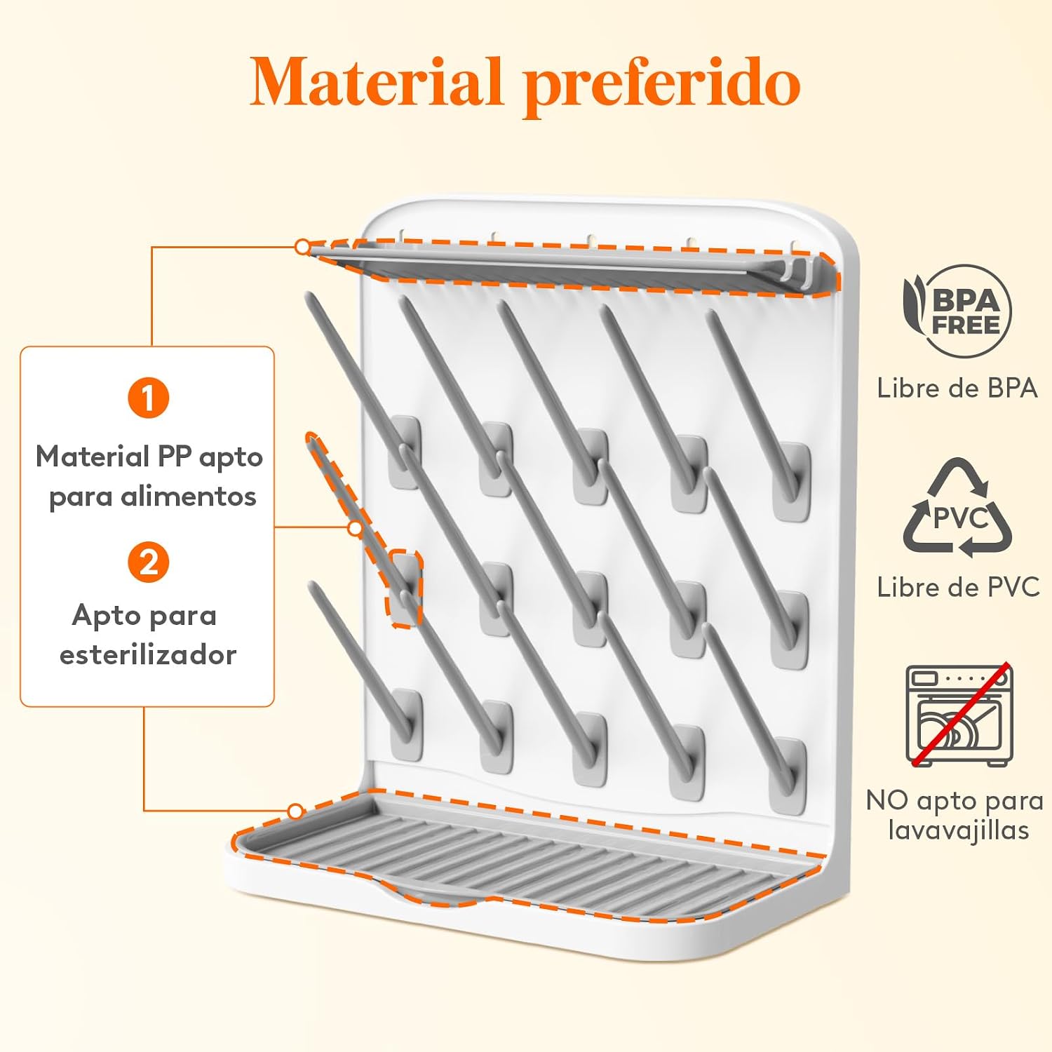 Thumbnail 4 de Lifewit Escurridor Grande para Biberones 27,9 cm