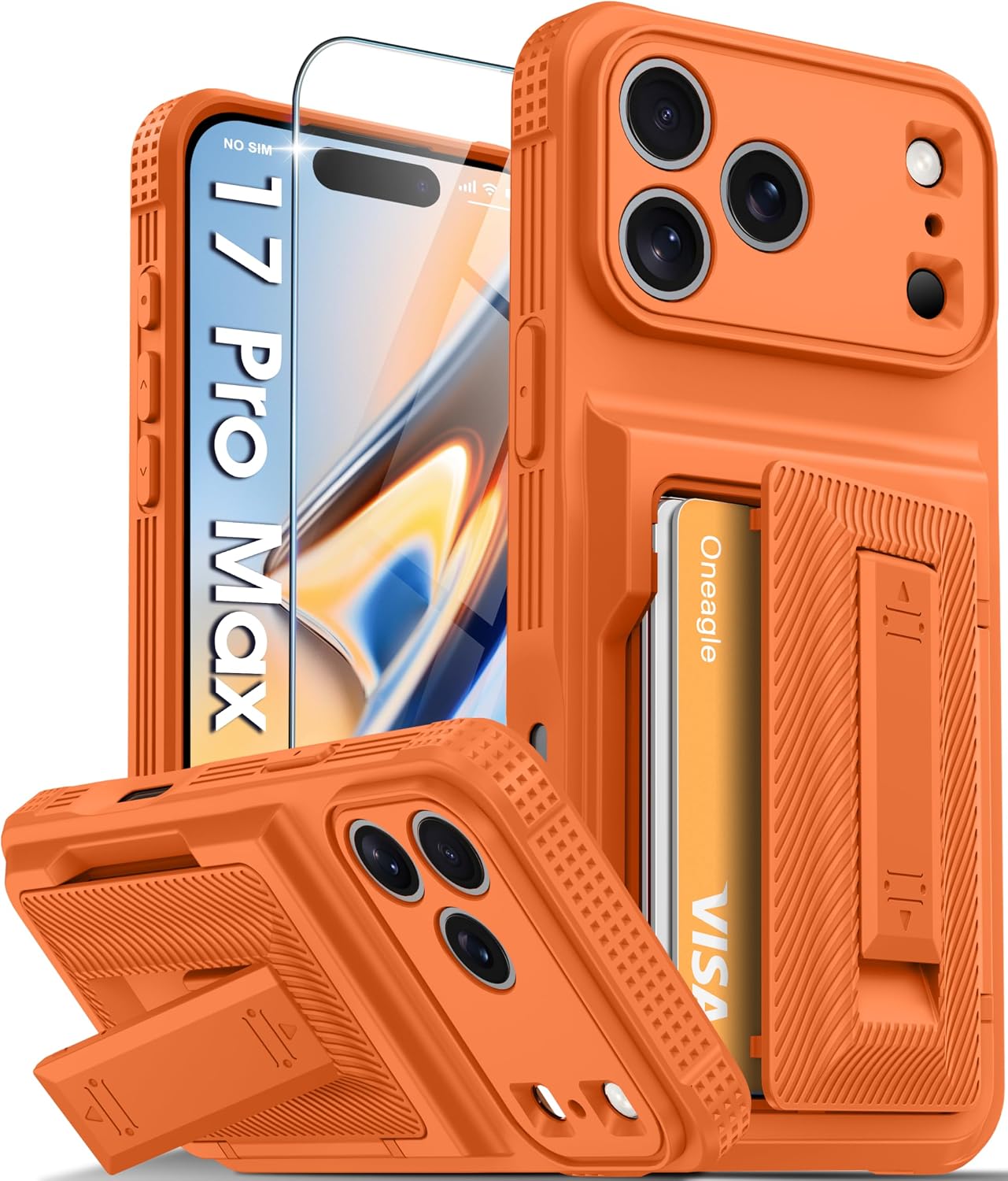 Oneagle iPhone 17 Pro Max Wallet Case with RFID Card Holder & Kickstand