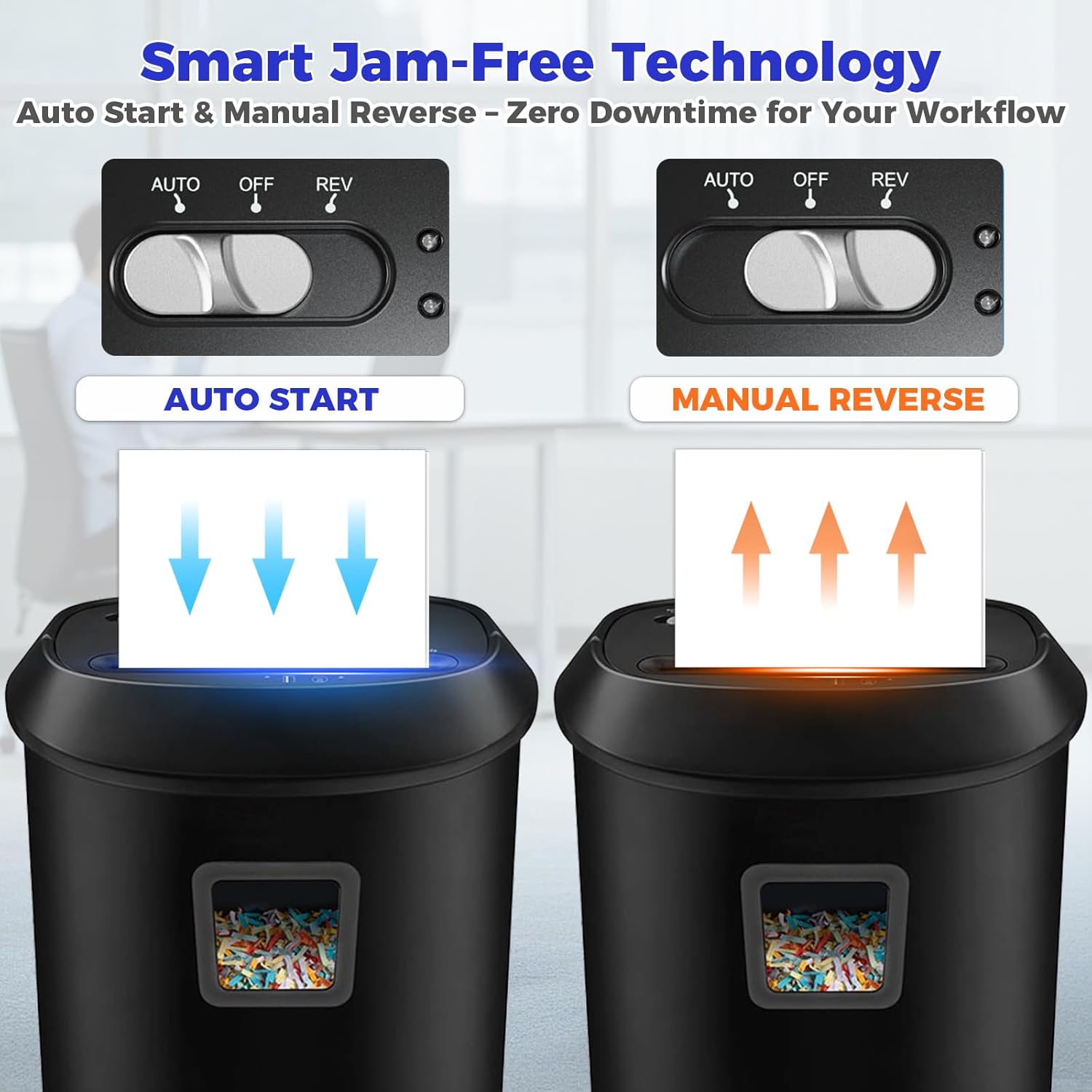 Thumbnail 4 de OFITECH 14-Sheet Paper Shredder, 6.6-Gal 🗑️
