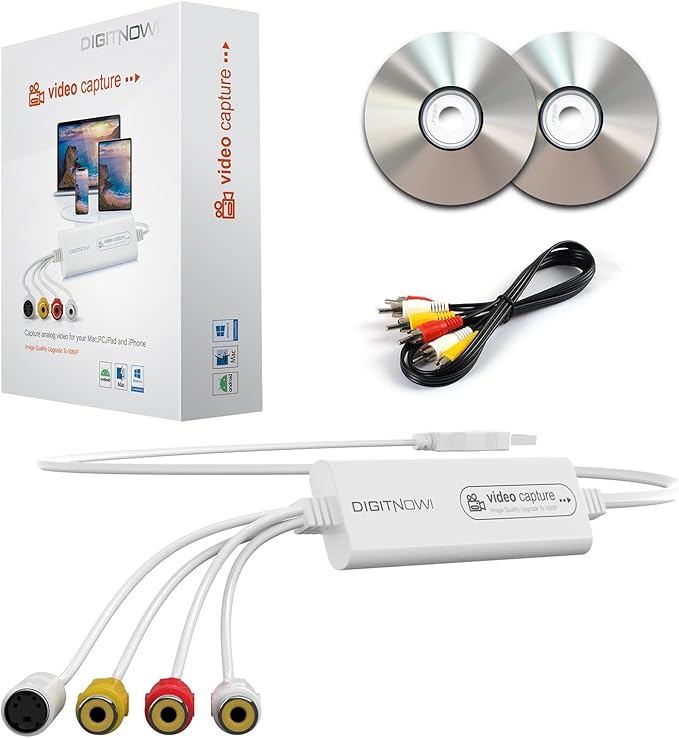 VIXLW Convertidor VHS a Digital 📹 Compatible con PC y Mac