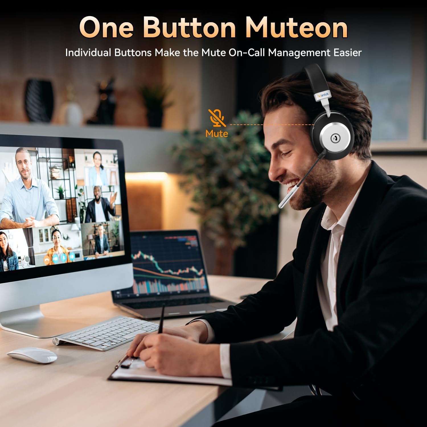 Thumbnail 6 de Wantek Wireless Headset 45h battery