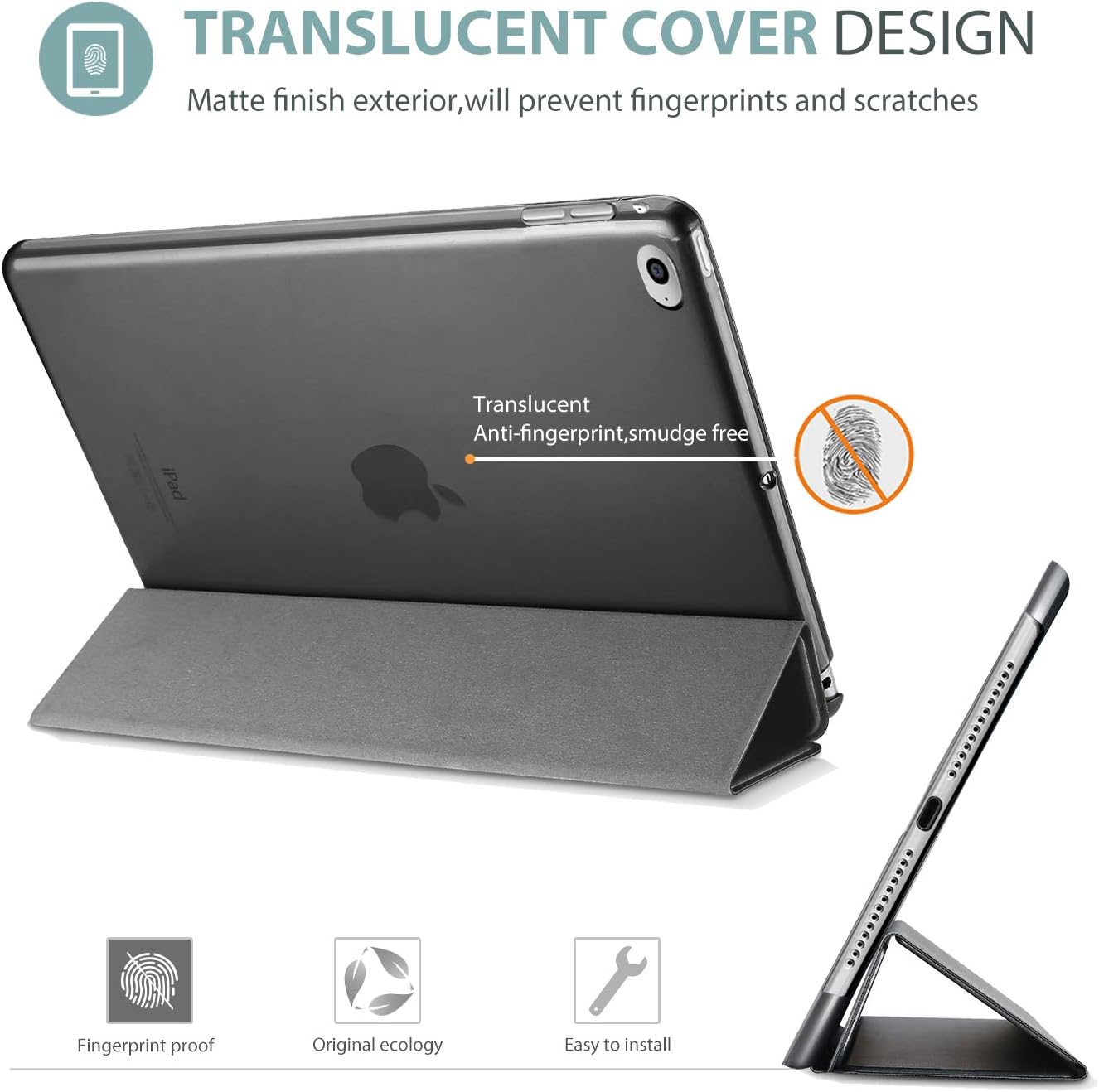 Thumbnail 2 de ProCase Hülle für iPad Air 2 (2014) – Leichte Schutzhülle mit translucenter Rückseite und Sleep/Wake-Funktion