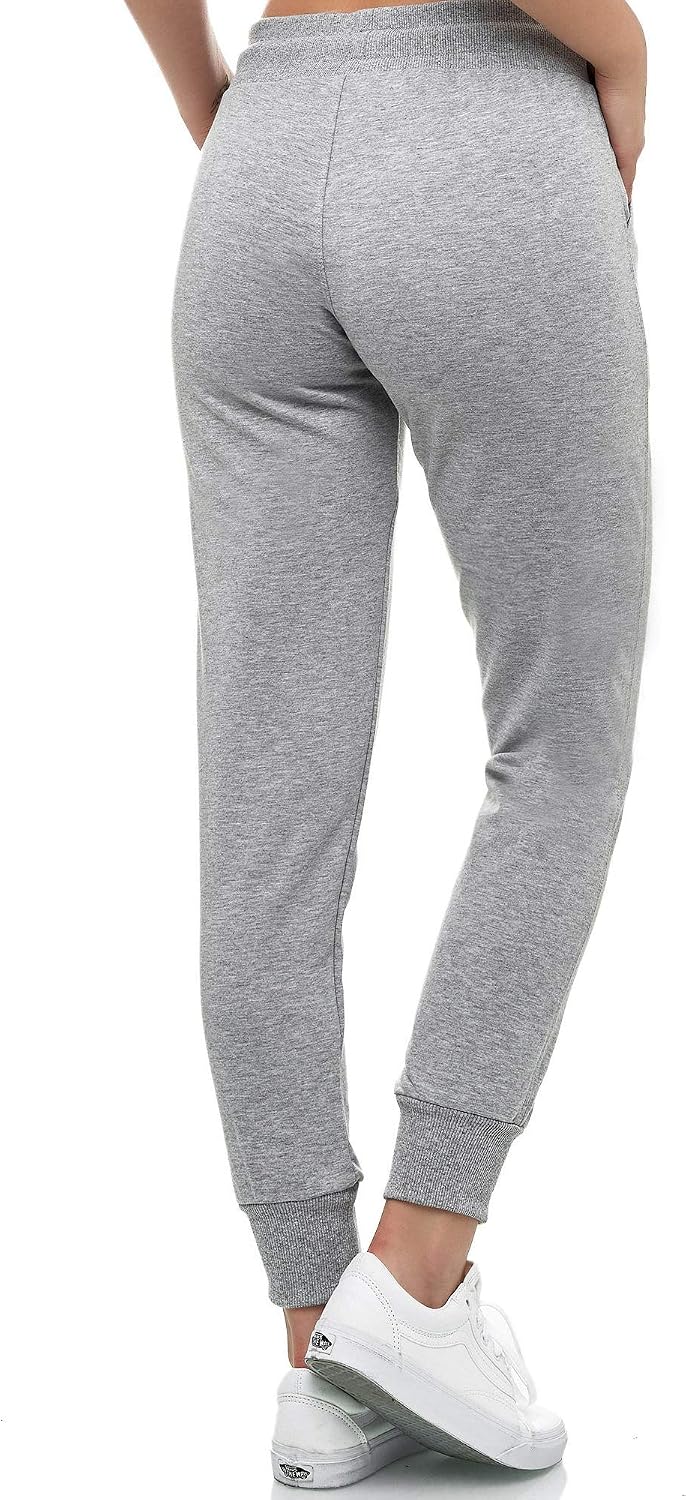 Detalle de Smith & Solo damesjoggingbroek van katoen, slim fit en hoge taille