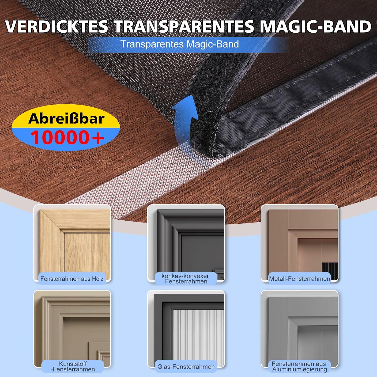 Thumbnail 4 de Fliegengitter Fenster Mit Klettband & Zipper, Schwarz 75x125 cm – Selbstklebender Insektenschutz für Dachfenster