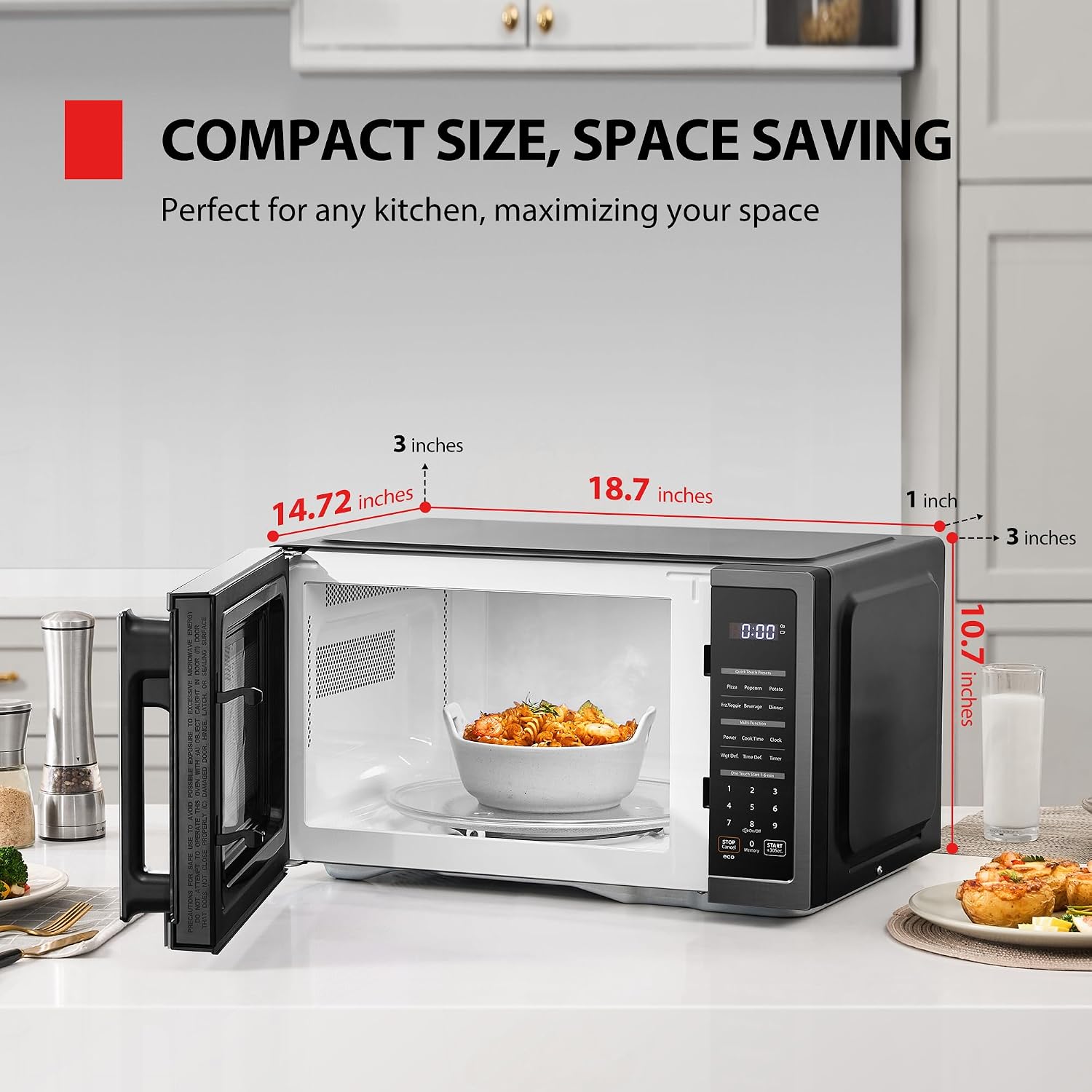 Detalle 2 de TOSHIBA ML4-EM09PA Microwave 0.9 Cu Ft 🍽
