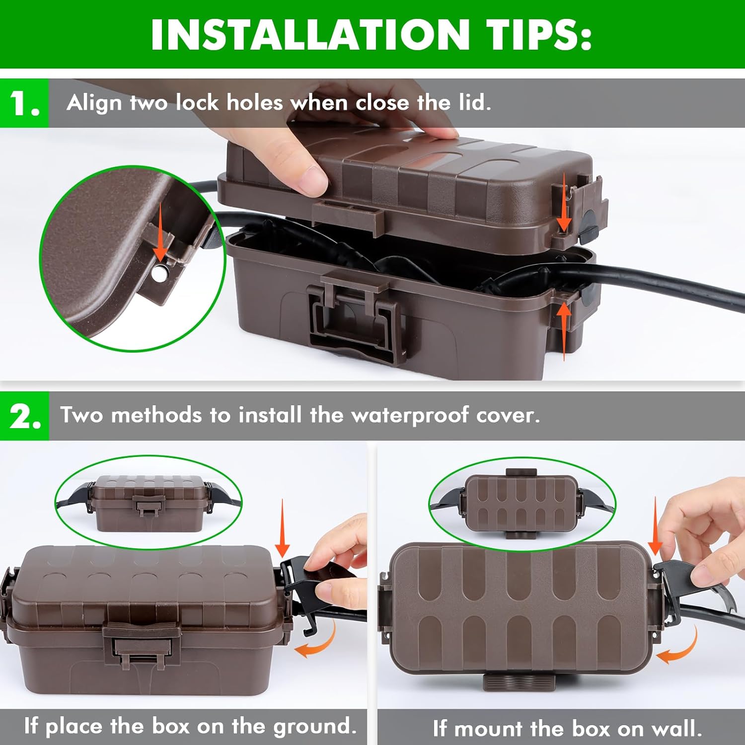 Detalle de Restmo Weatherproof Electrical Box 2 pack 15cm
