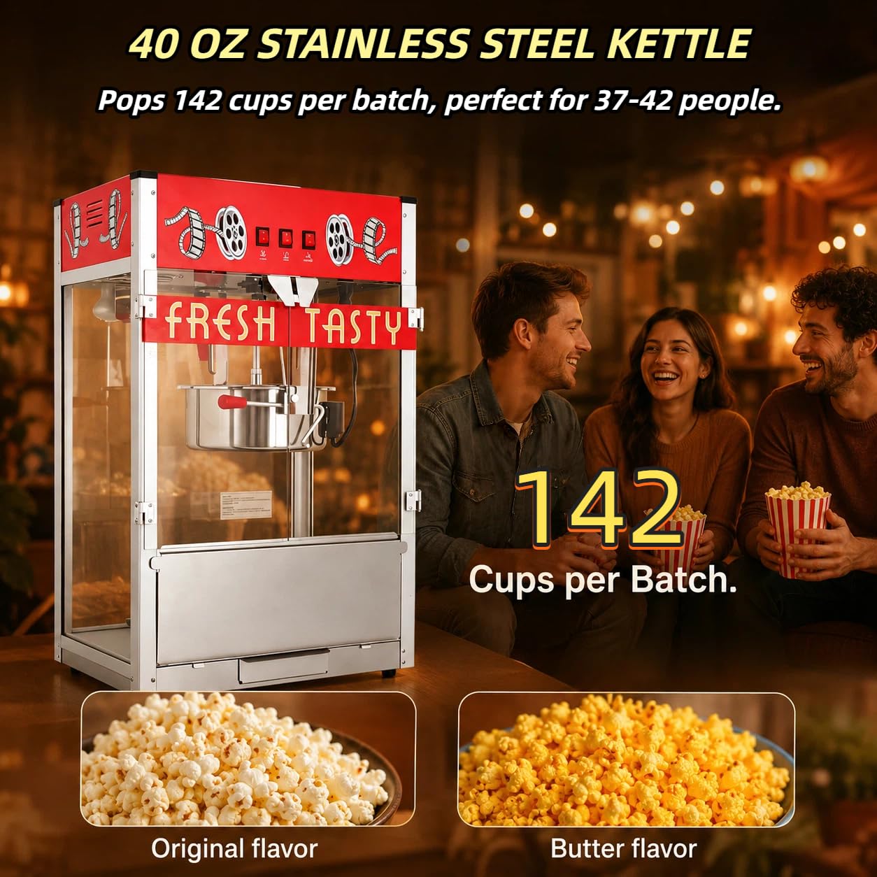 Detalle 2 de Countertop Popcorn Machine, 40 oz